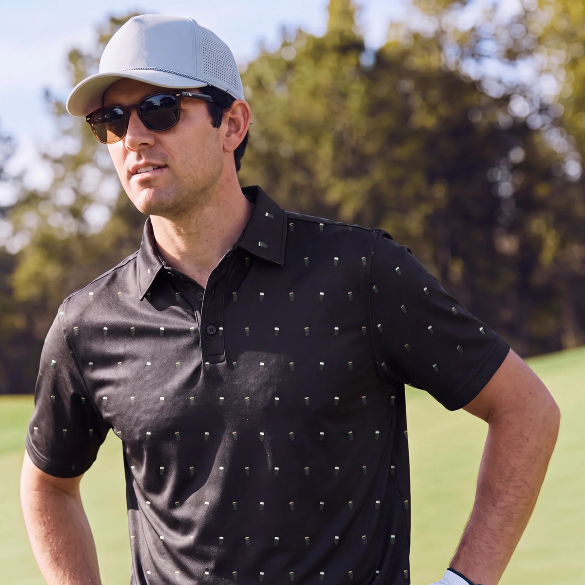 SPLIT THE TEE POLO - BLACK