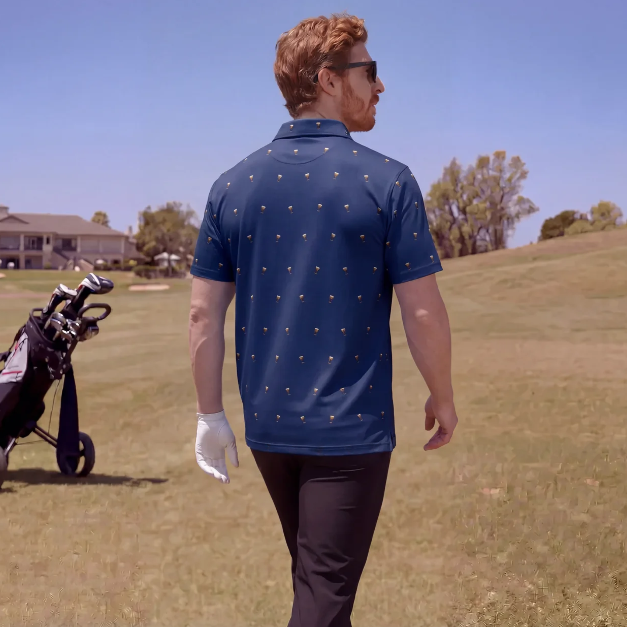 SPLIT THE G - NAVY POLO