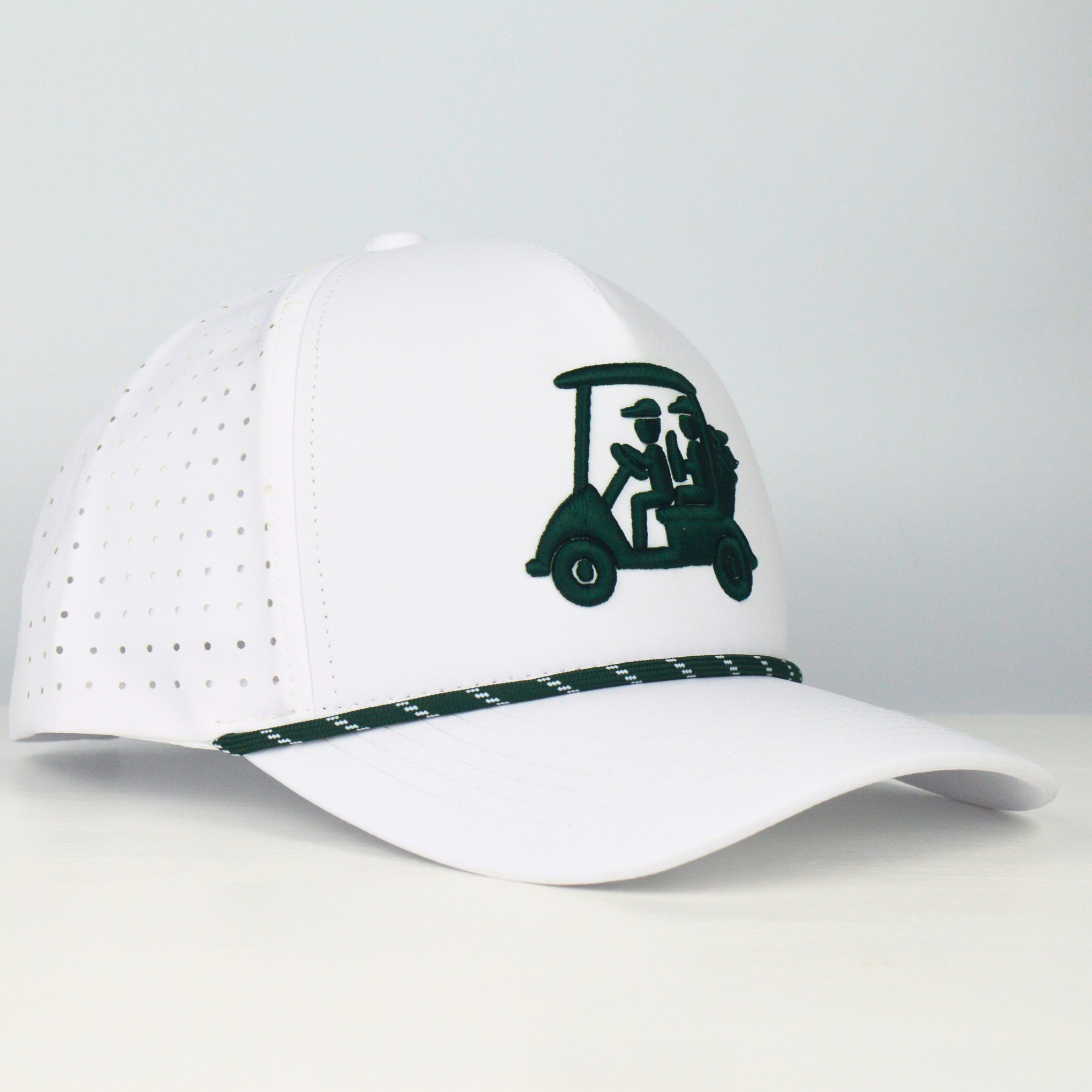 BUGGY ROPE CAP - WHITE/FOREST GREEN