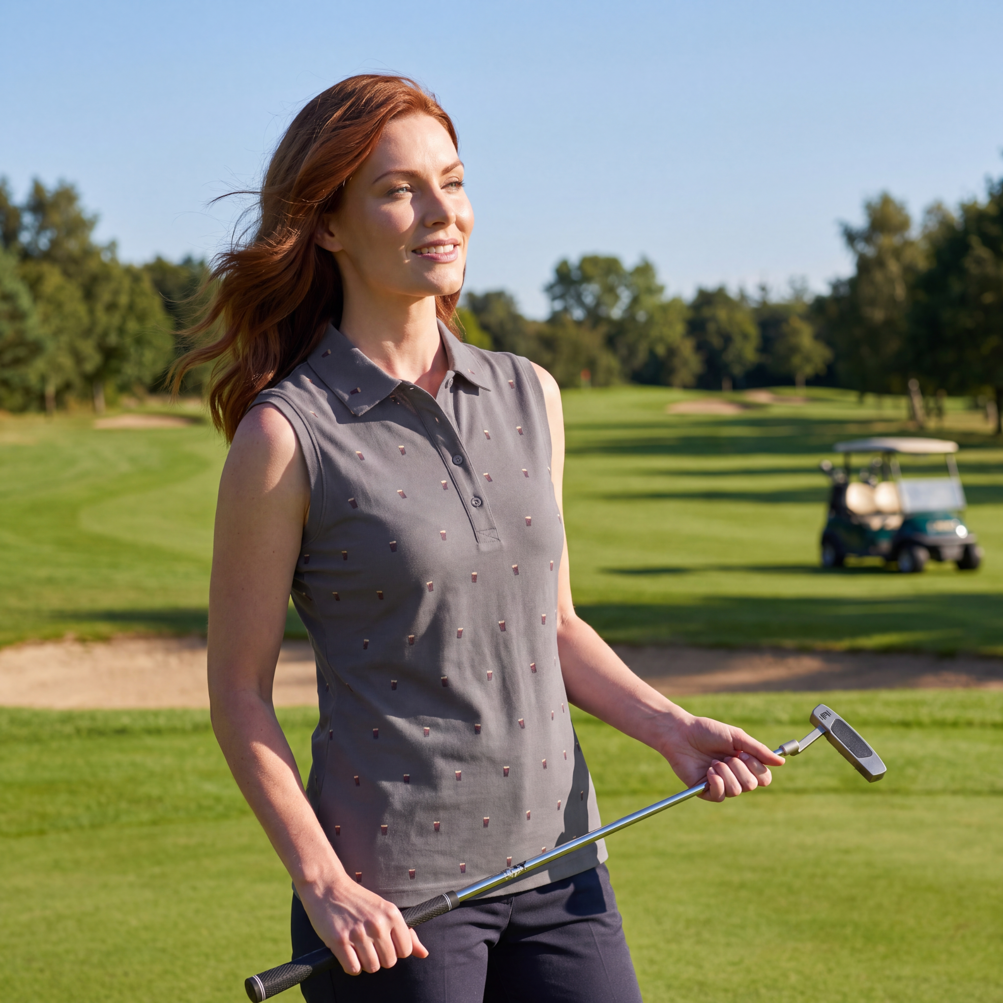 SPLIT THE G - CARBON GREY WOMENS POLO