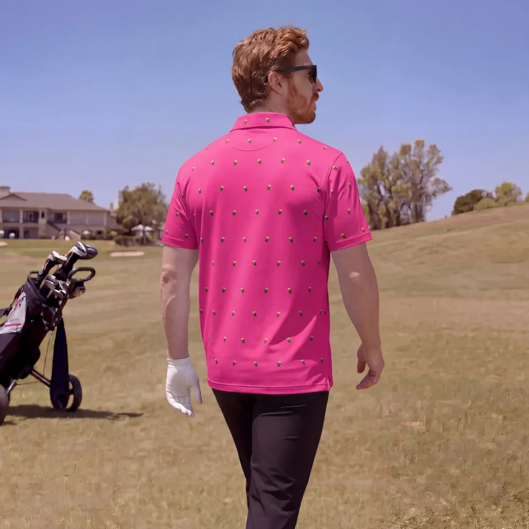 SPLIT THE G - HOT PINK POLO