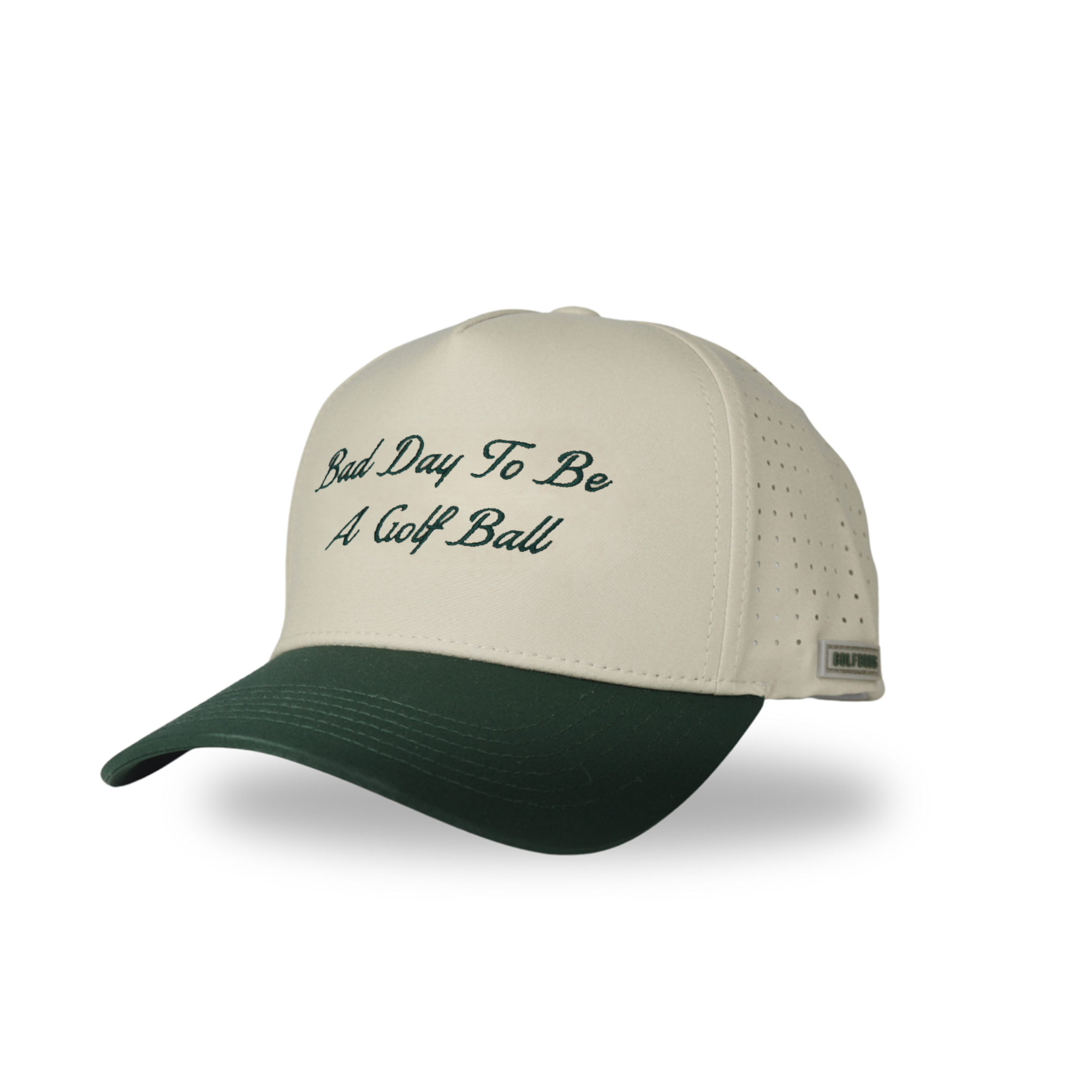 BAD DAY TO BE A GOLF BALL CAP - BEIGE/FOREST GREEN