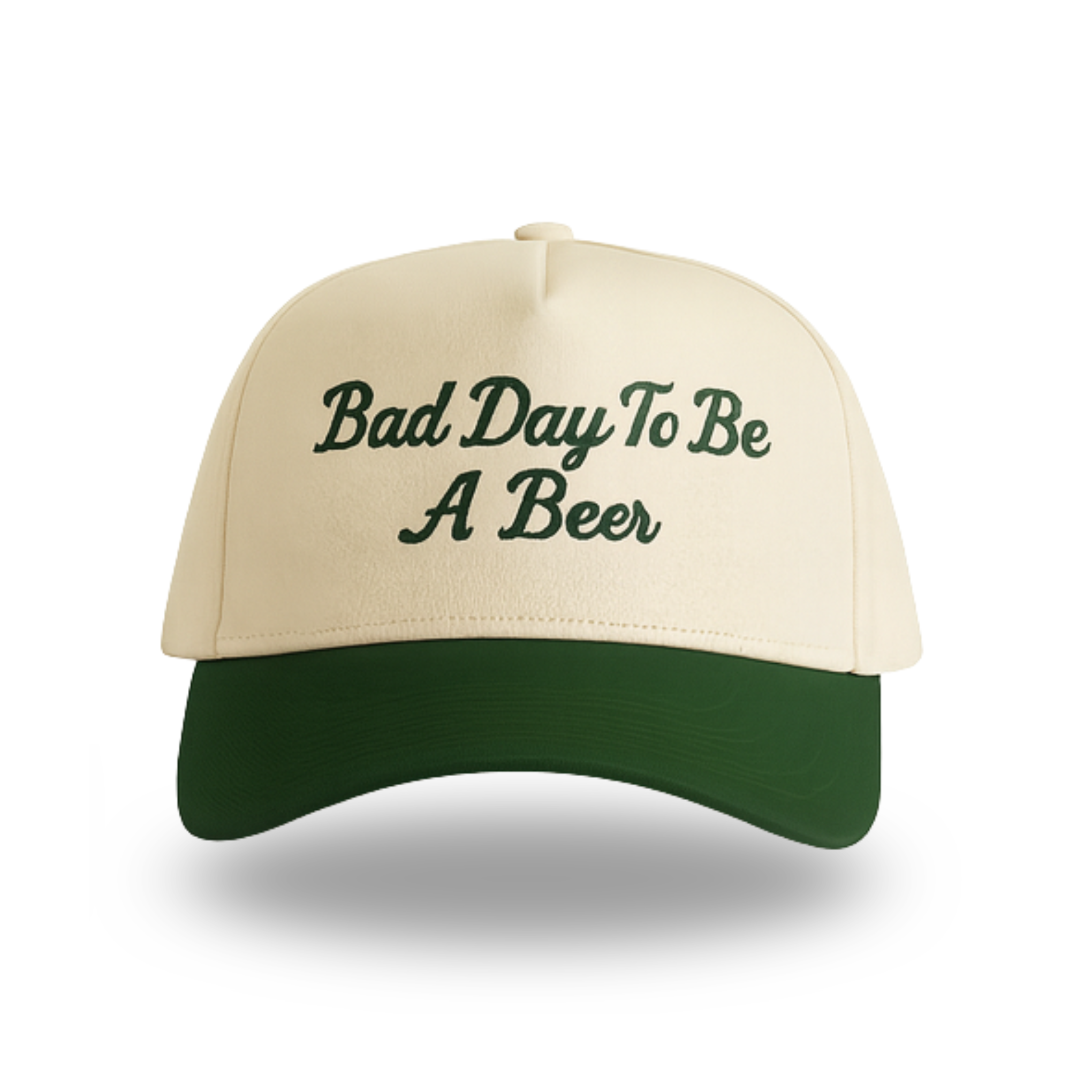 BAD DAY TO BE A BEER CAP - BEIGE/FOREST GREEN