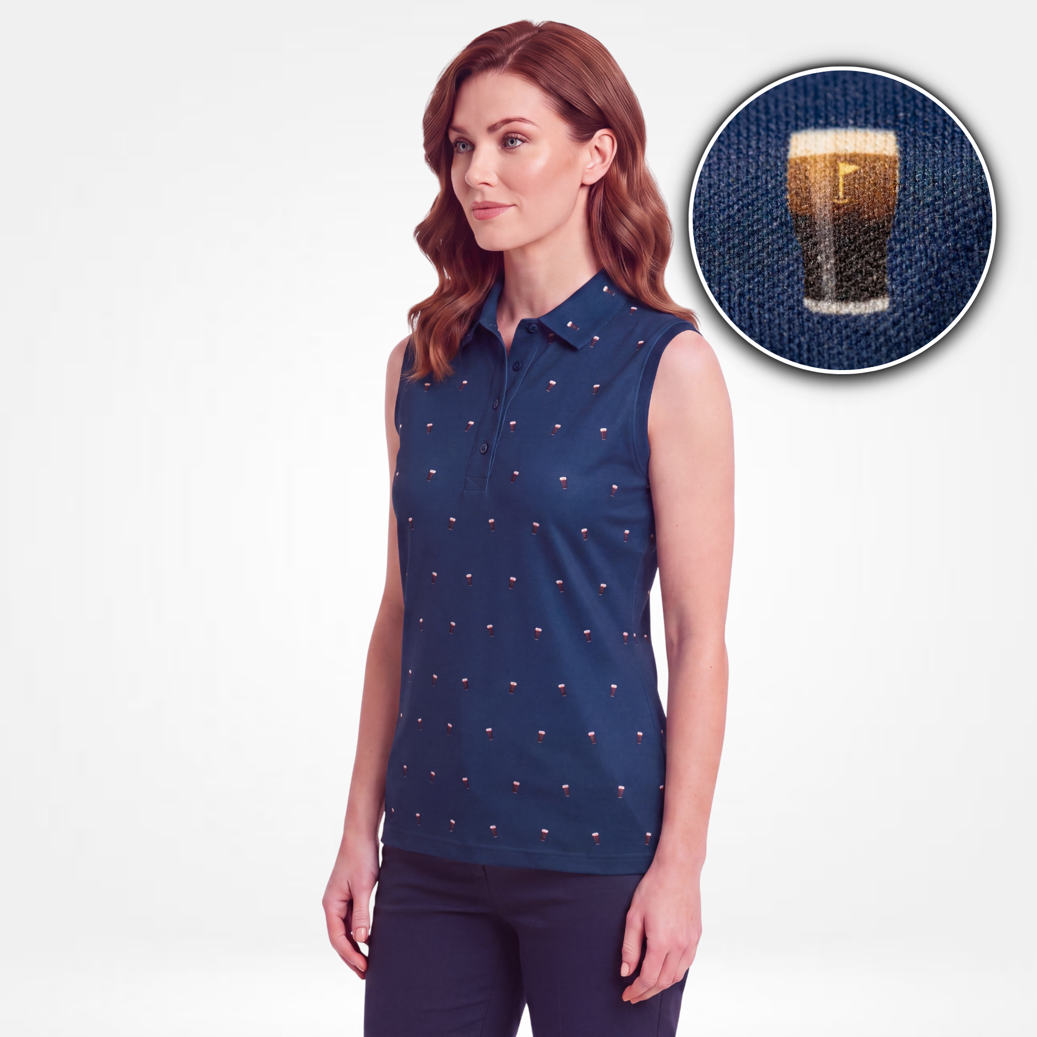 SPLIT THE G POLO - WEISS