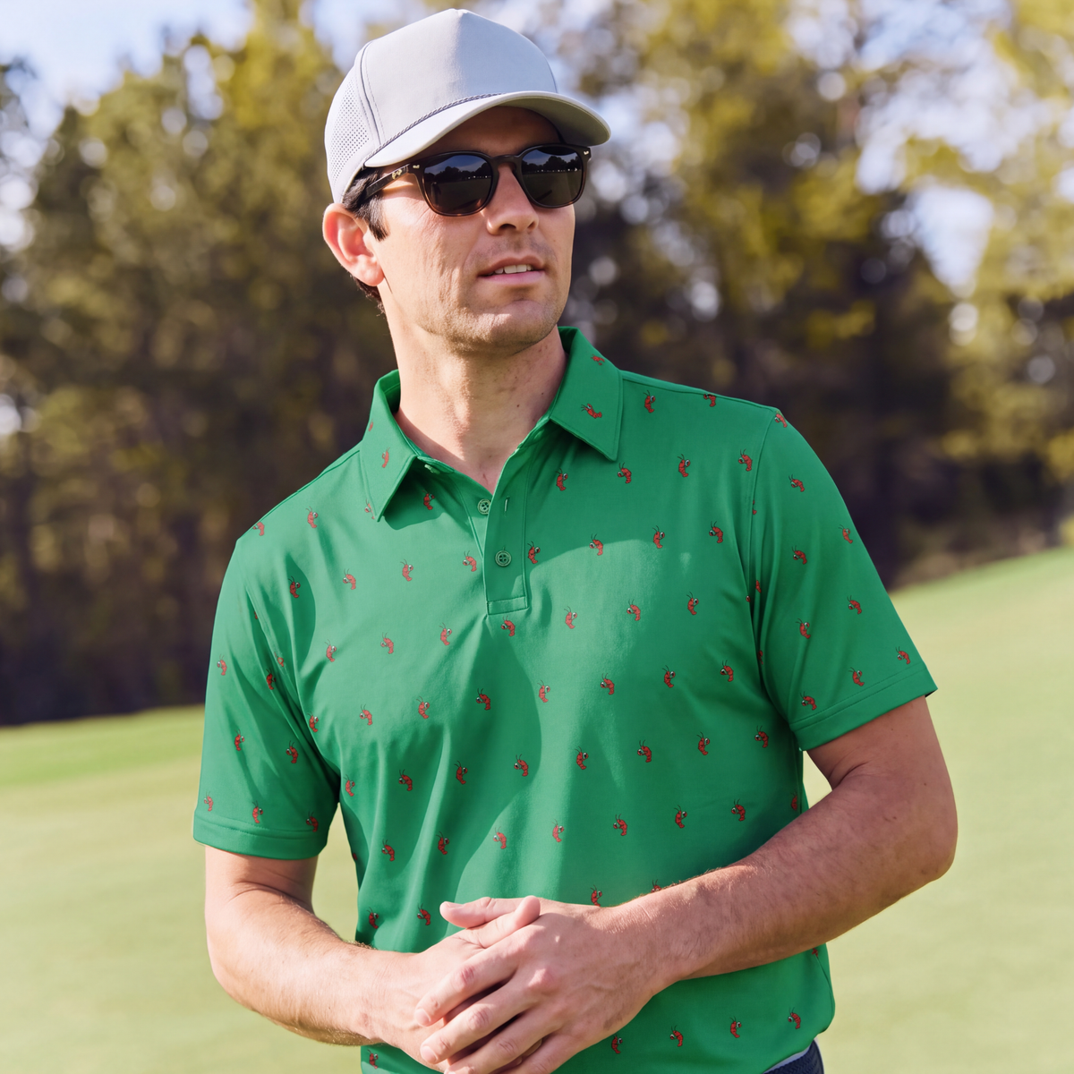 LUCKY LOBSTER POLO - IRISH GREEN