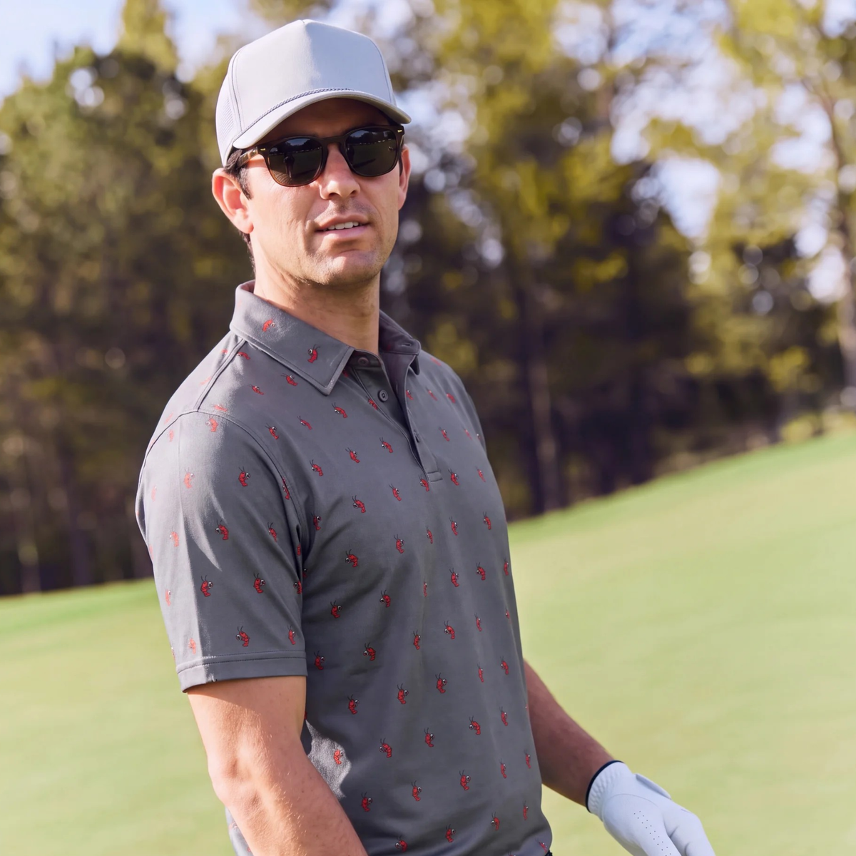 LUCKY LOBSTER POLO - CARBON GREY