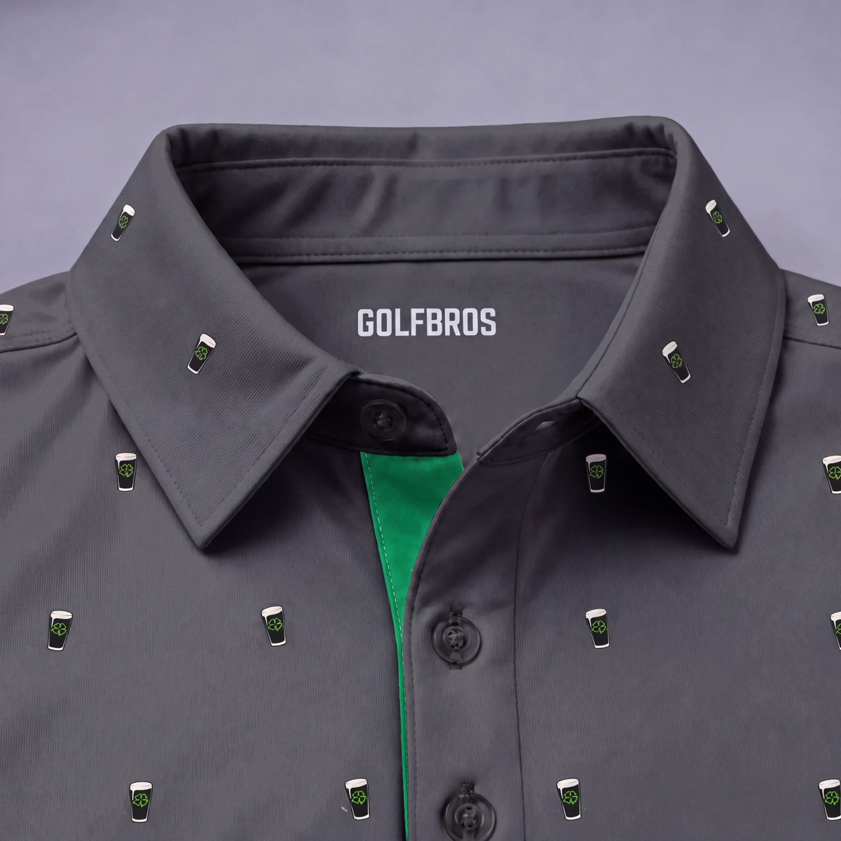 CREAMY CLOVER POLO - CARBON GREY
