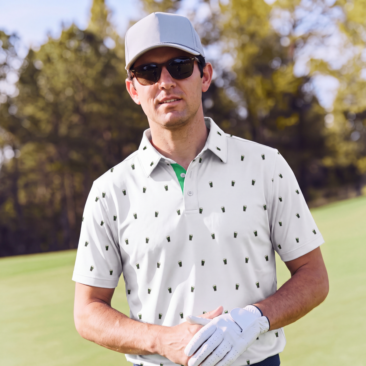 CREAMY CLOVER POLO - WHITE