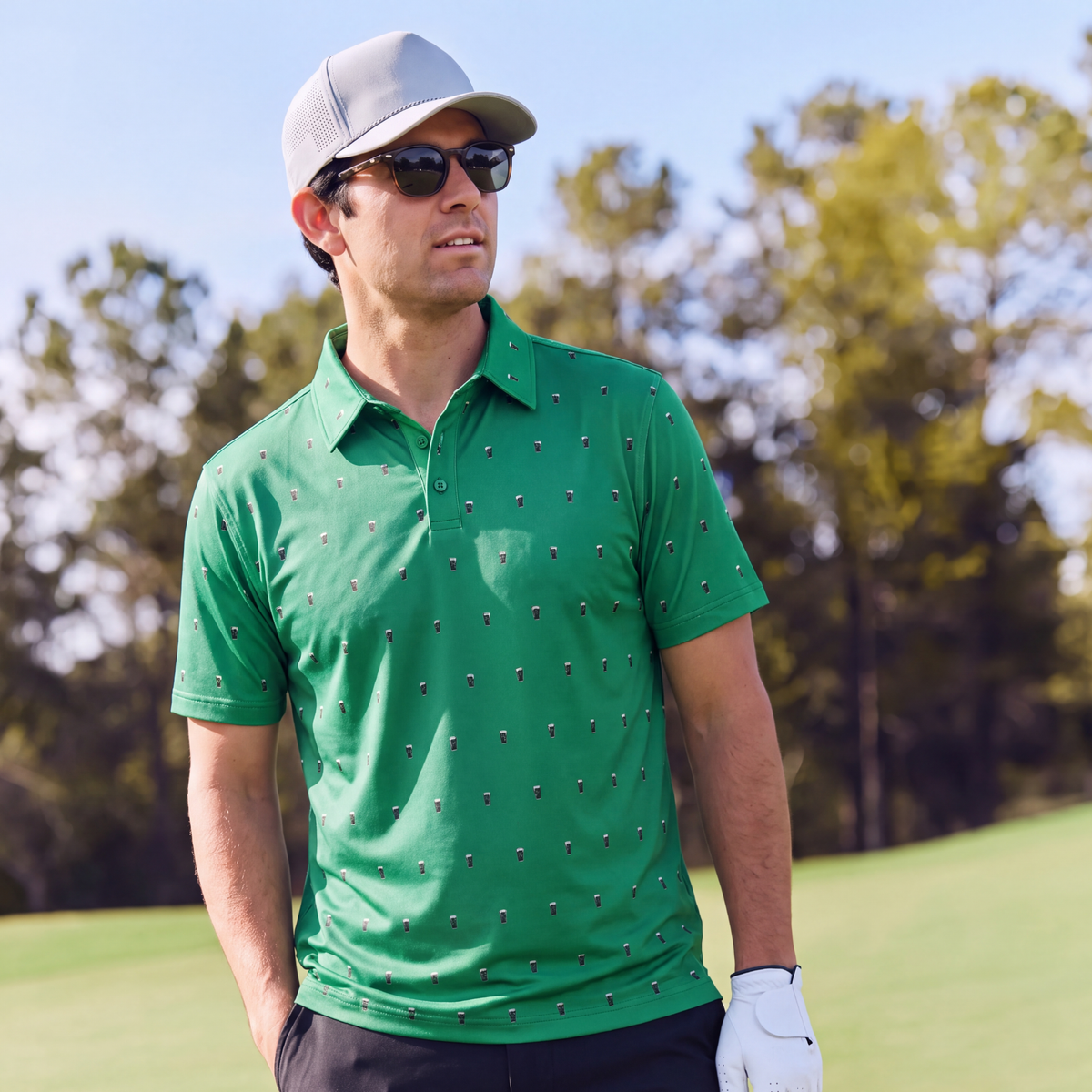 CREAMY CLOVER POLO - IRISH GREEN