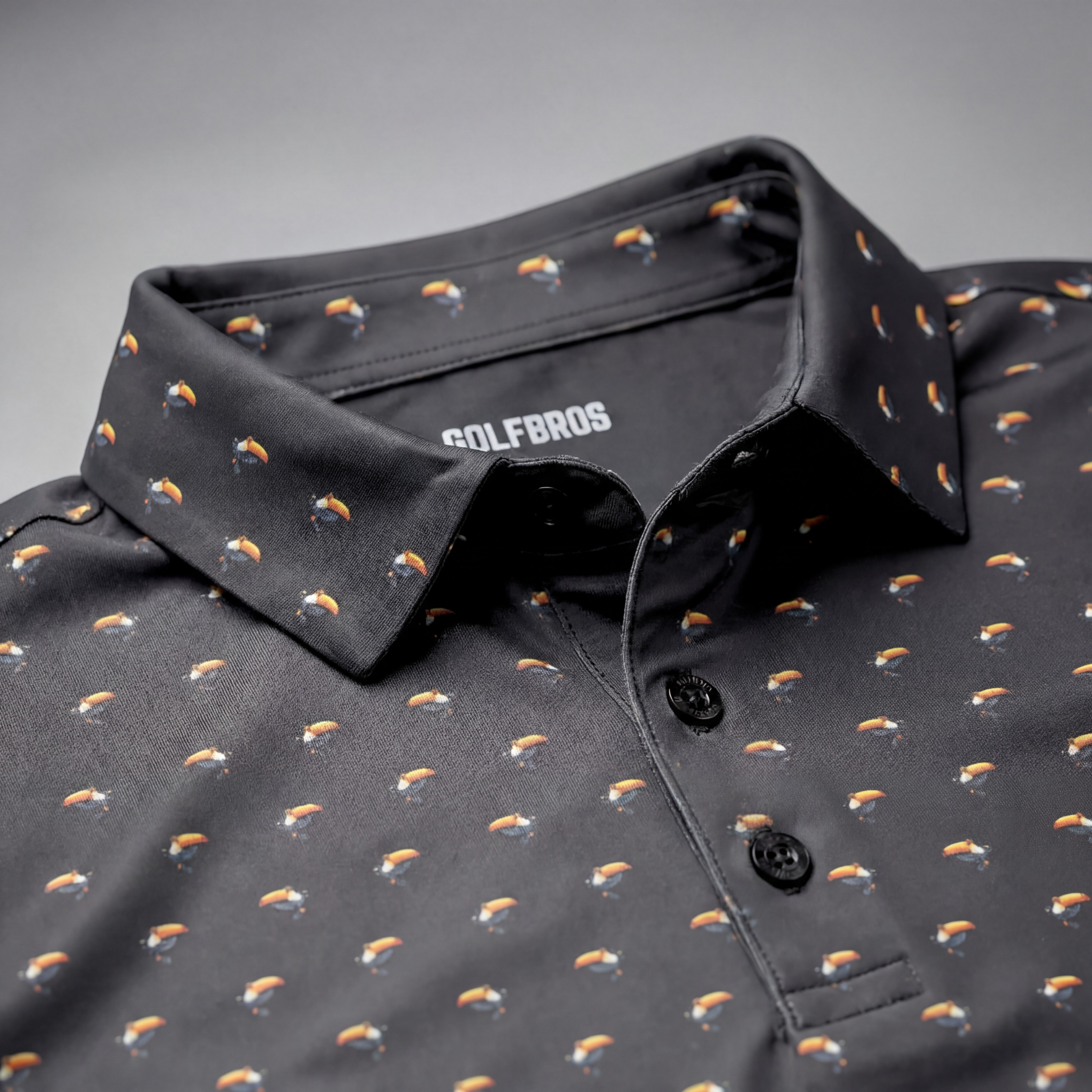 TIPSY TOUCAN - BLACK POLO