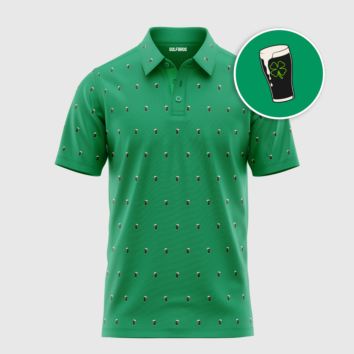CREAMY CLOVER POLO - IRISH GREEN