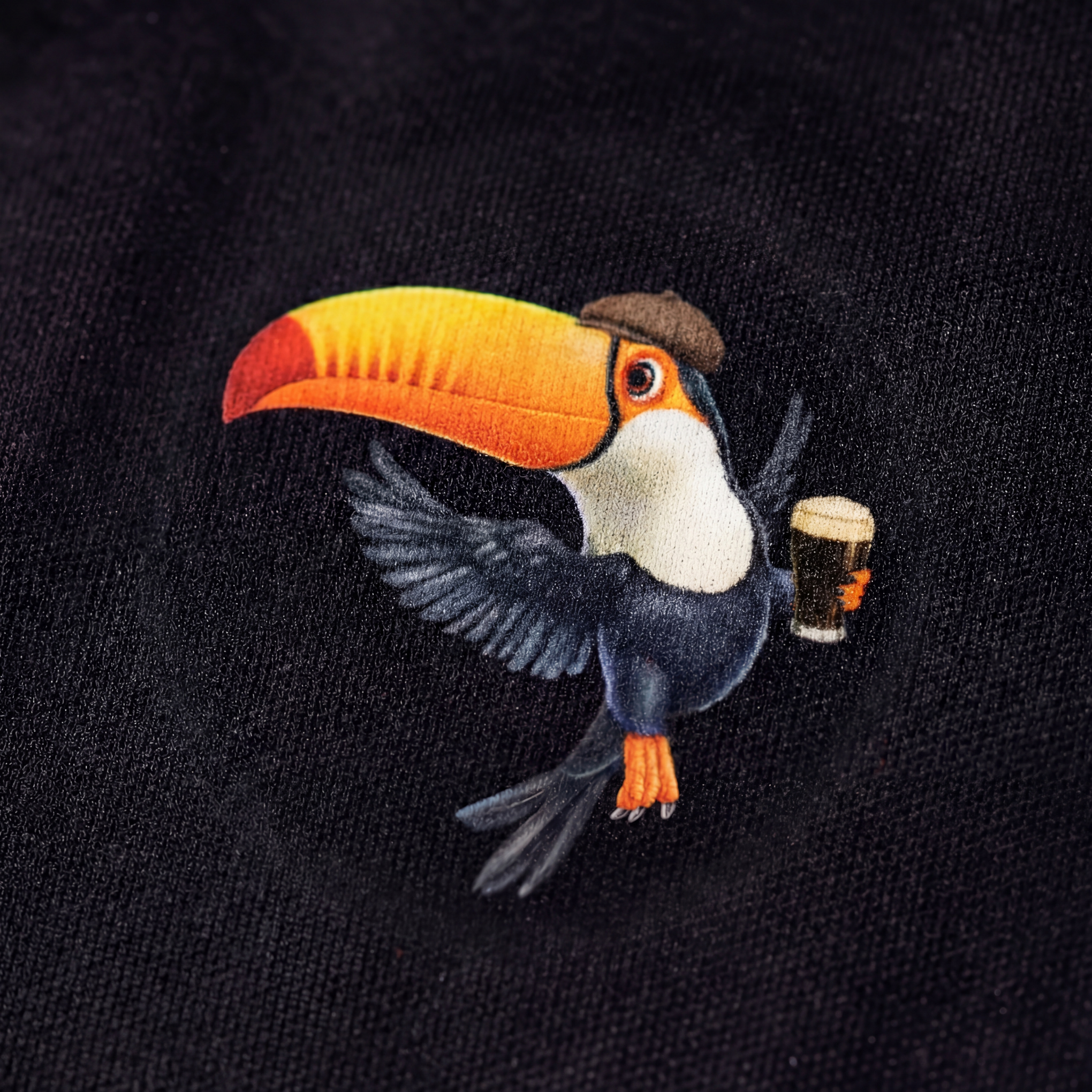 TIPSY TOUCAN - BLACK POLO