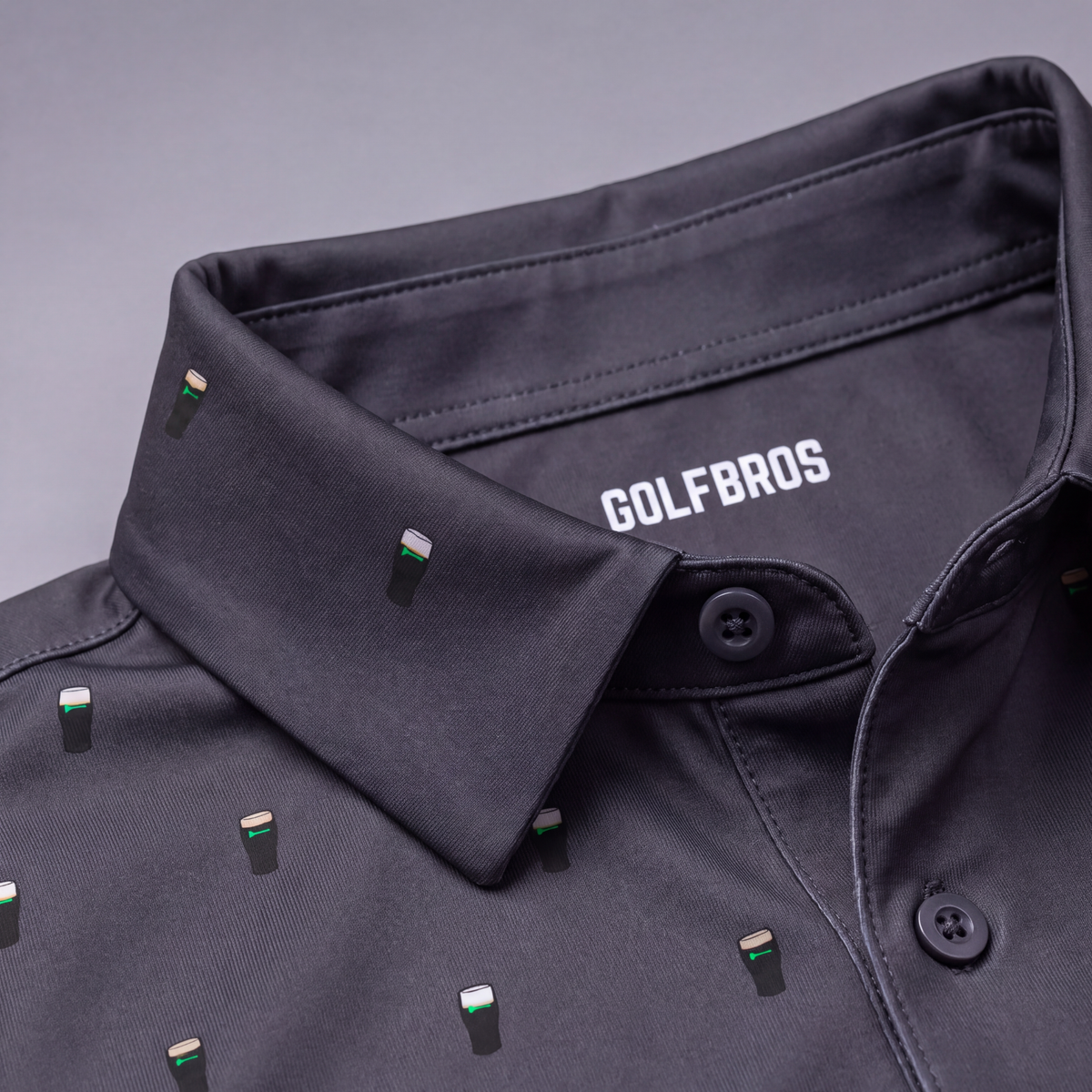 SPLIT THE TEE POLO - CARBON GREY