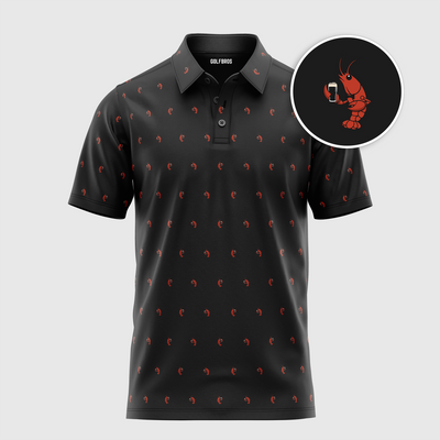 LUCKY LOBSTER POLO - BLACK