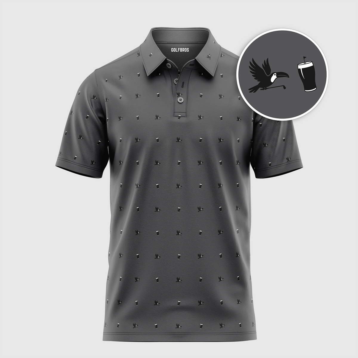 TOUCAN THIEF POLO - CARBON GREY