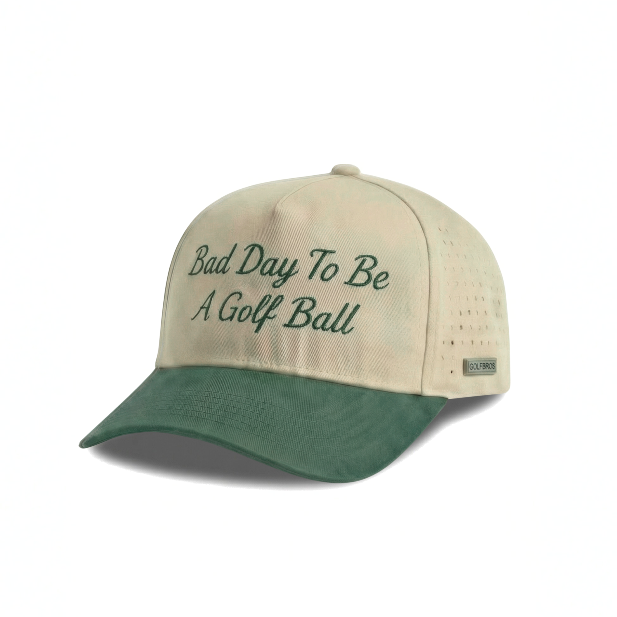 BAD DAY TO BE A GOLF BALL CAP - BEIGE/FOREST GREEN