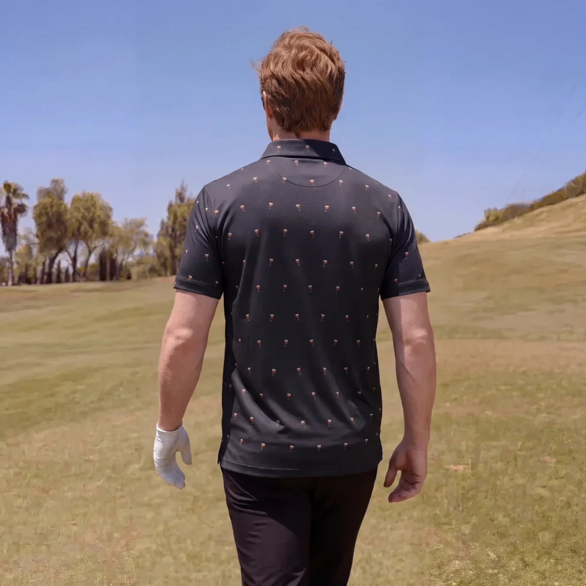 SPLIT THE G - BLACK POLO