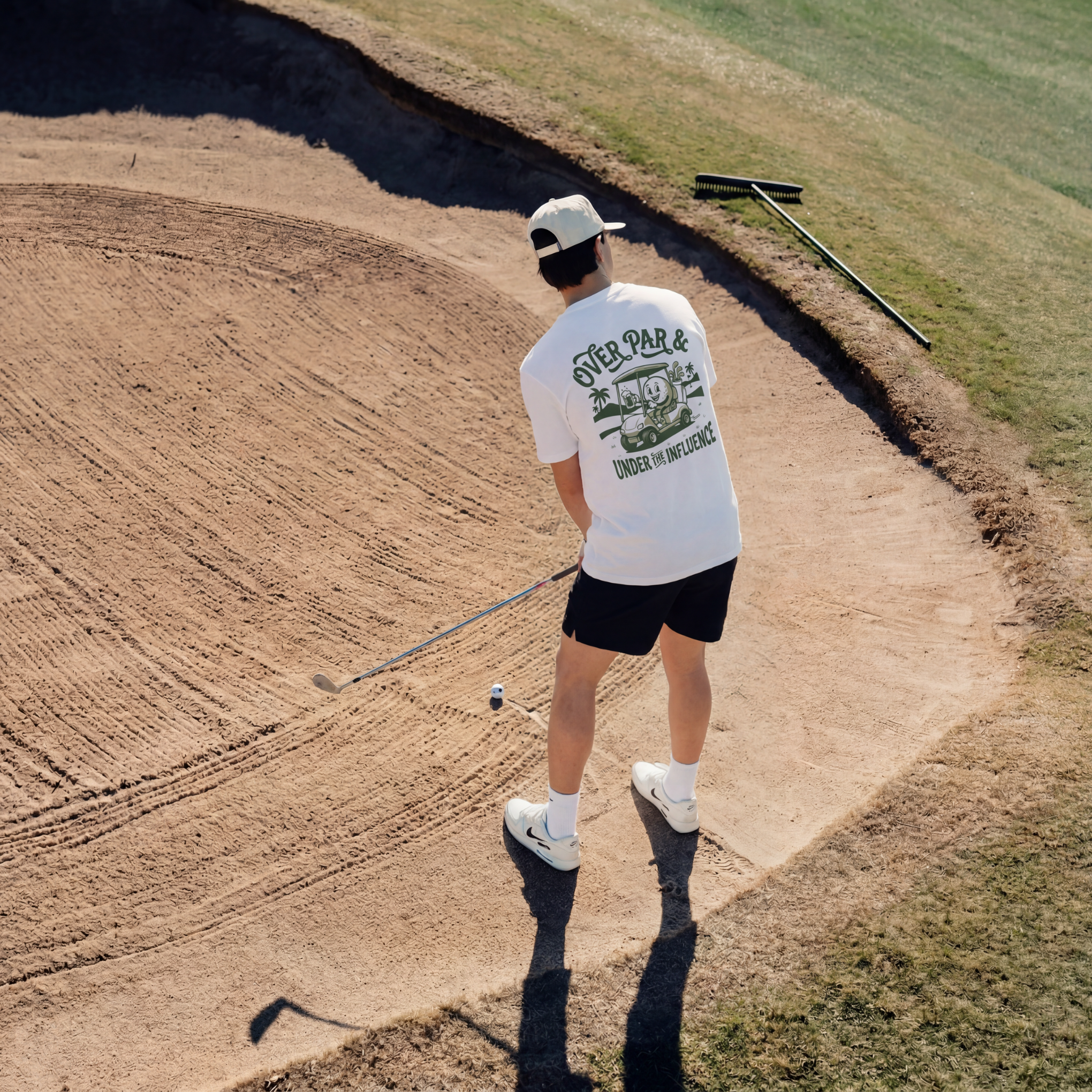 OVER PAR & UNDER THE INFLUENCE TEE - WHITE