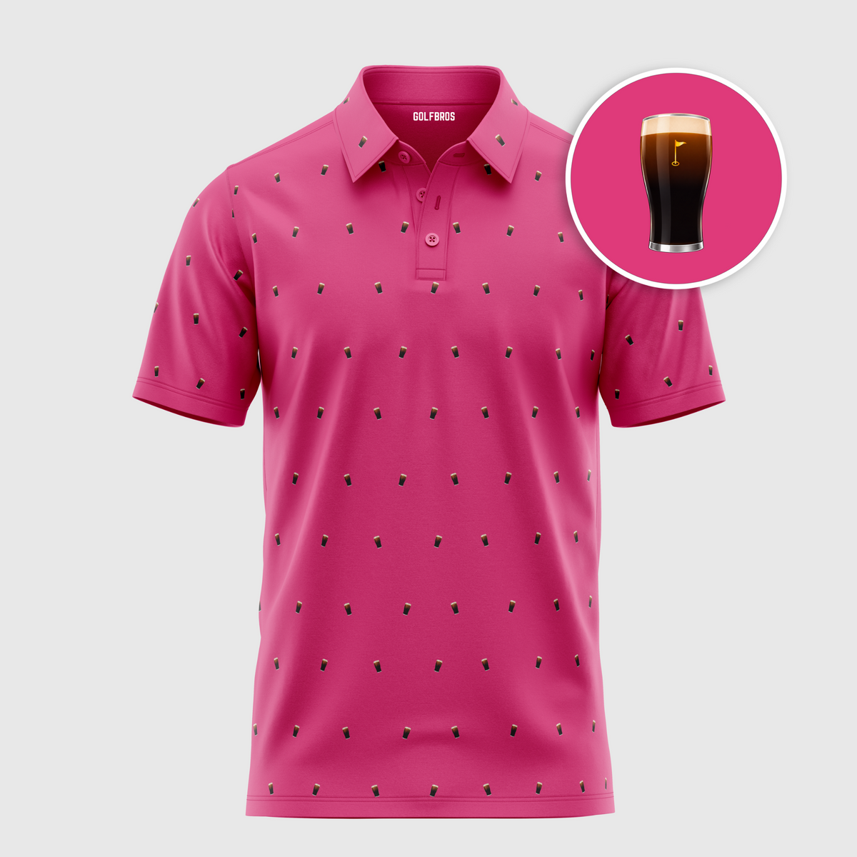 SPLIT THE G POLO - HOT PINK