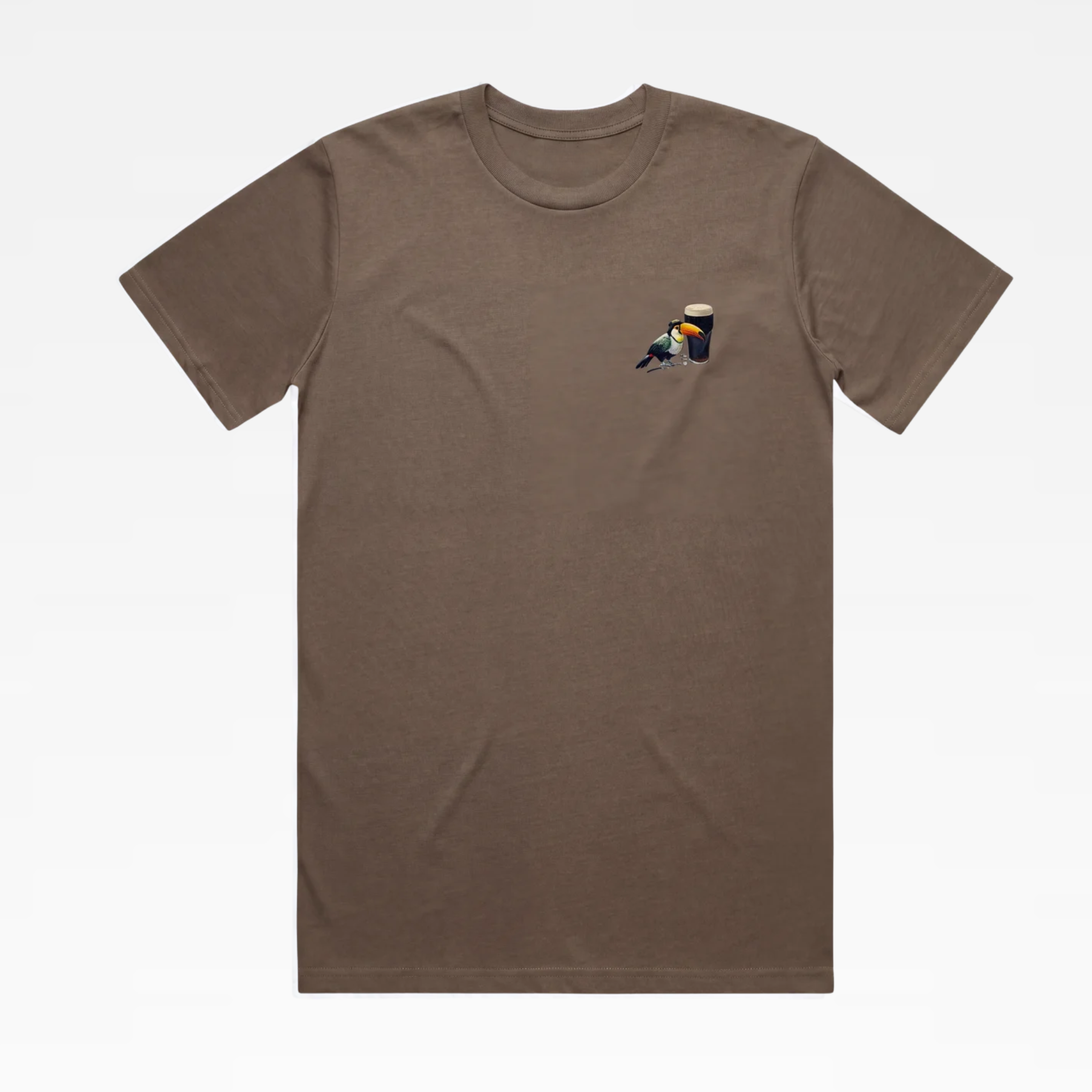 TARTAN TOUCAN TEE - BROWN