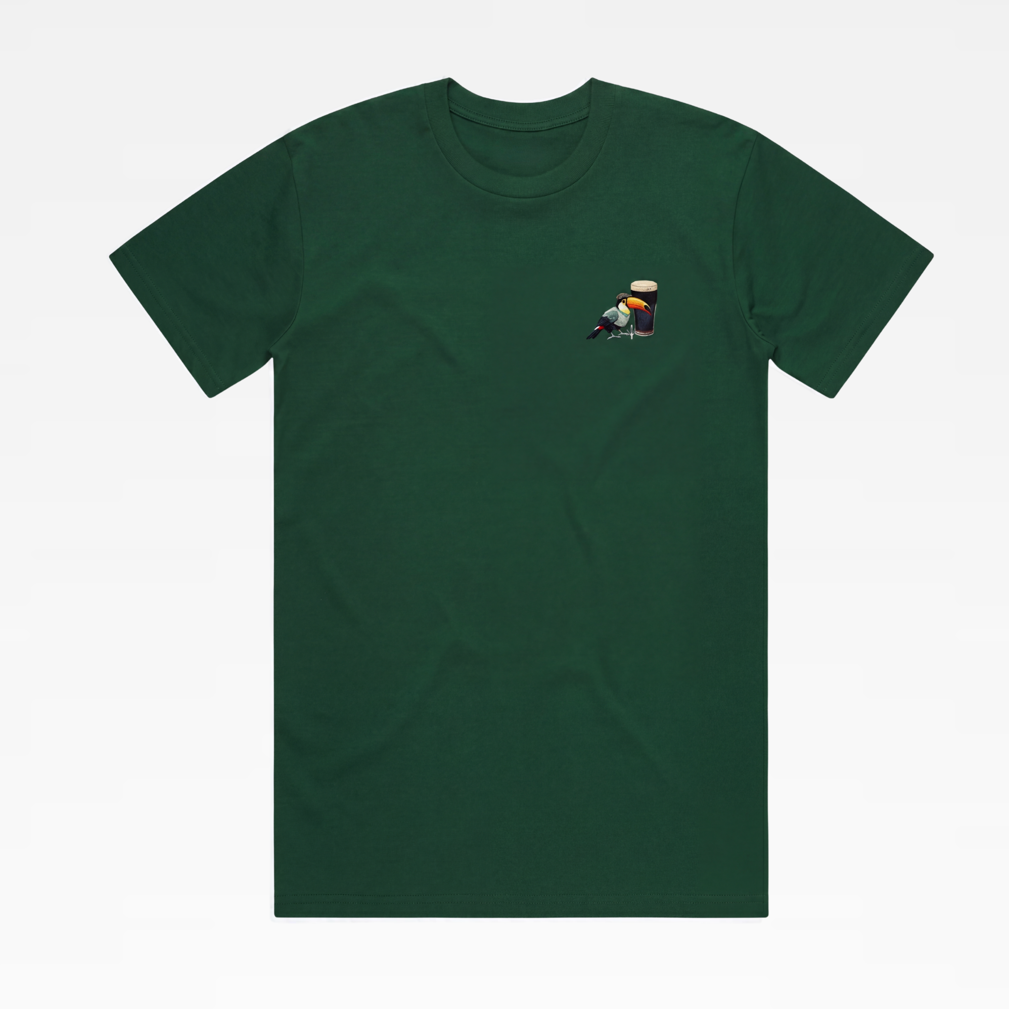 TARTAN TOUCAN TEE - PINE GREEN