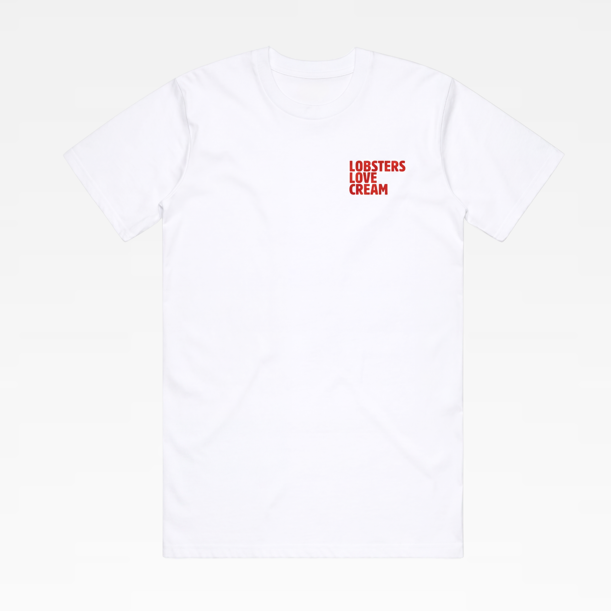 LOBSTERS LOVE CREAM TEE - WHITE