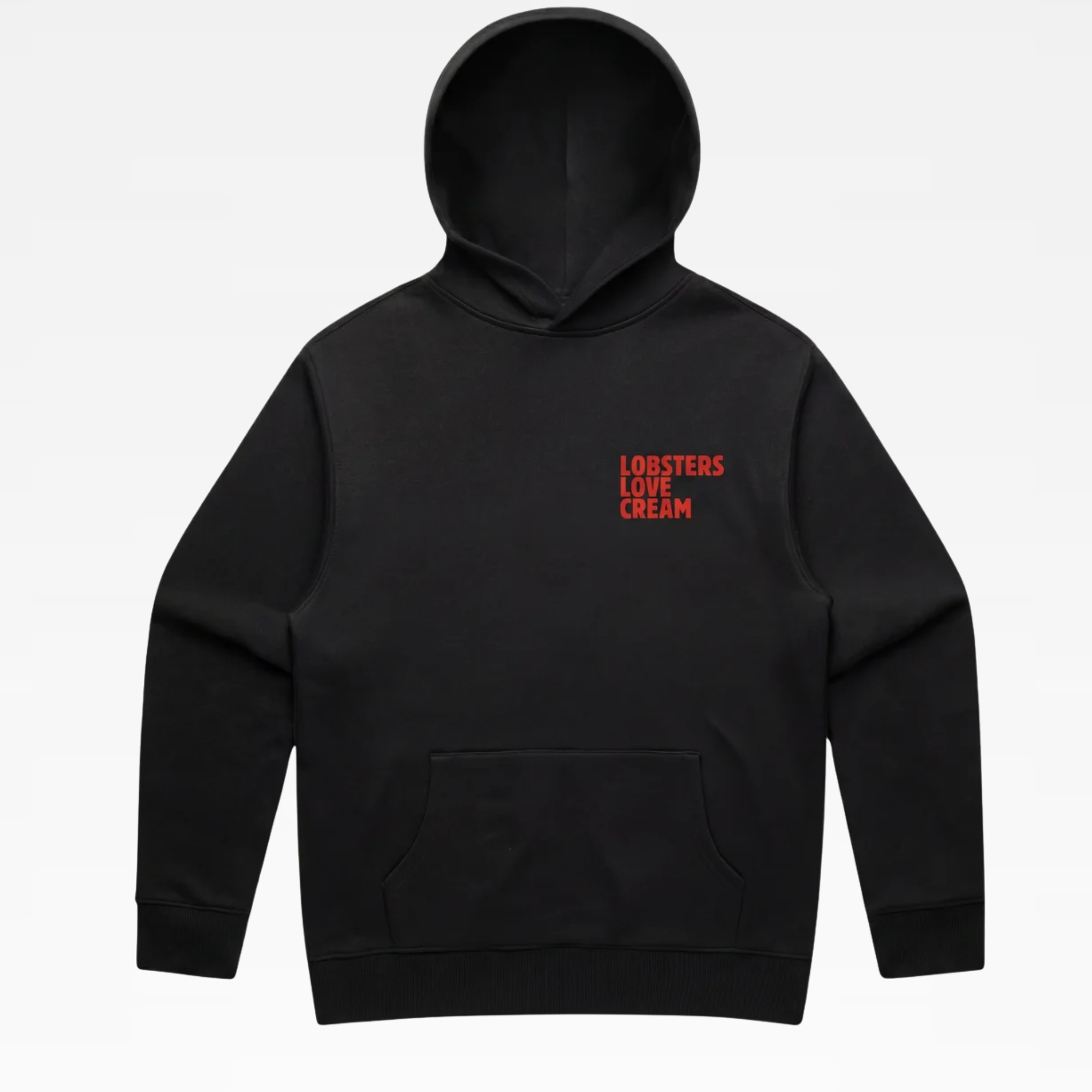 LOBSTERS LOVE CREAM HOODIE - BLACK
