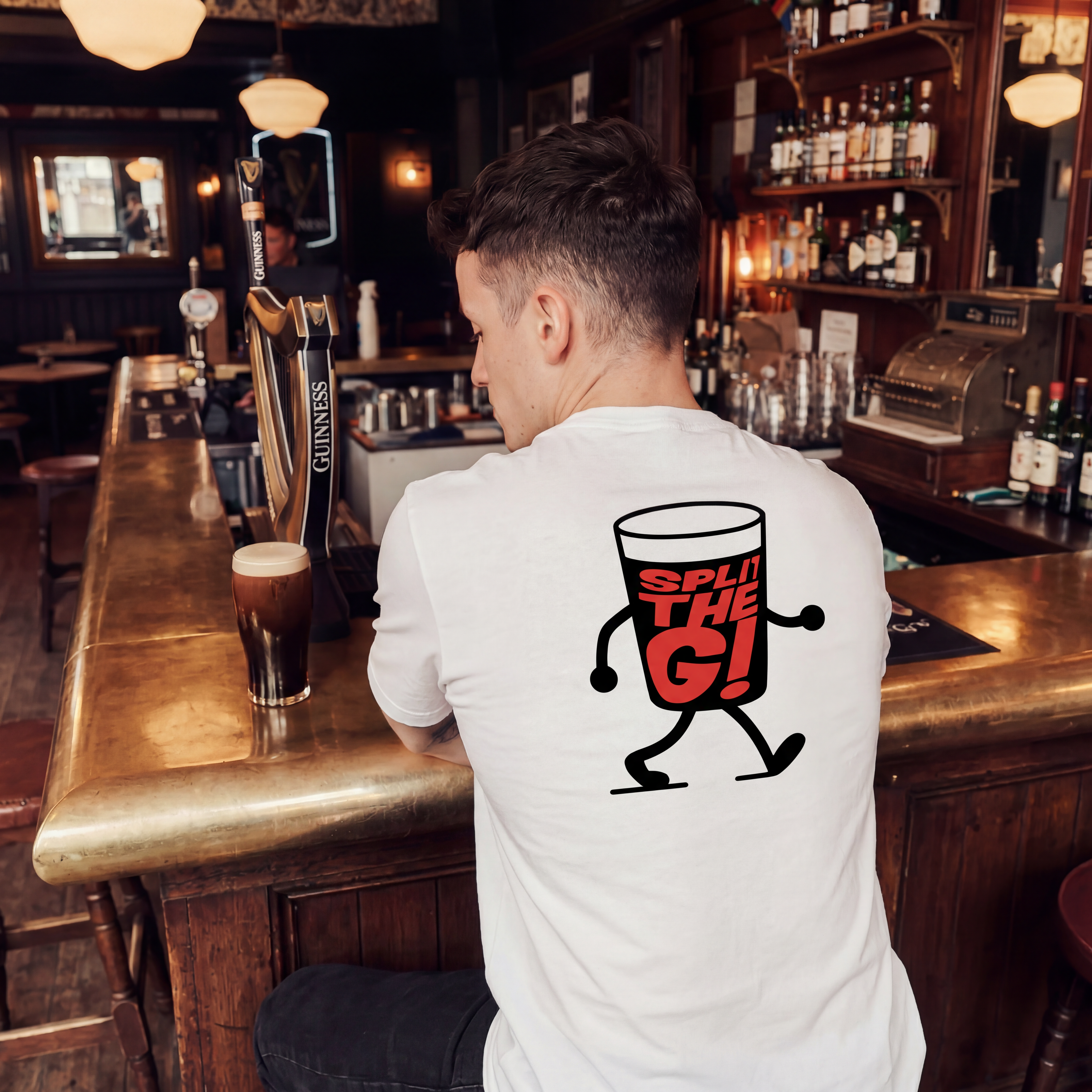 SPLIT THE G TEE - WHITE