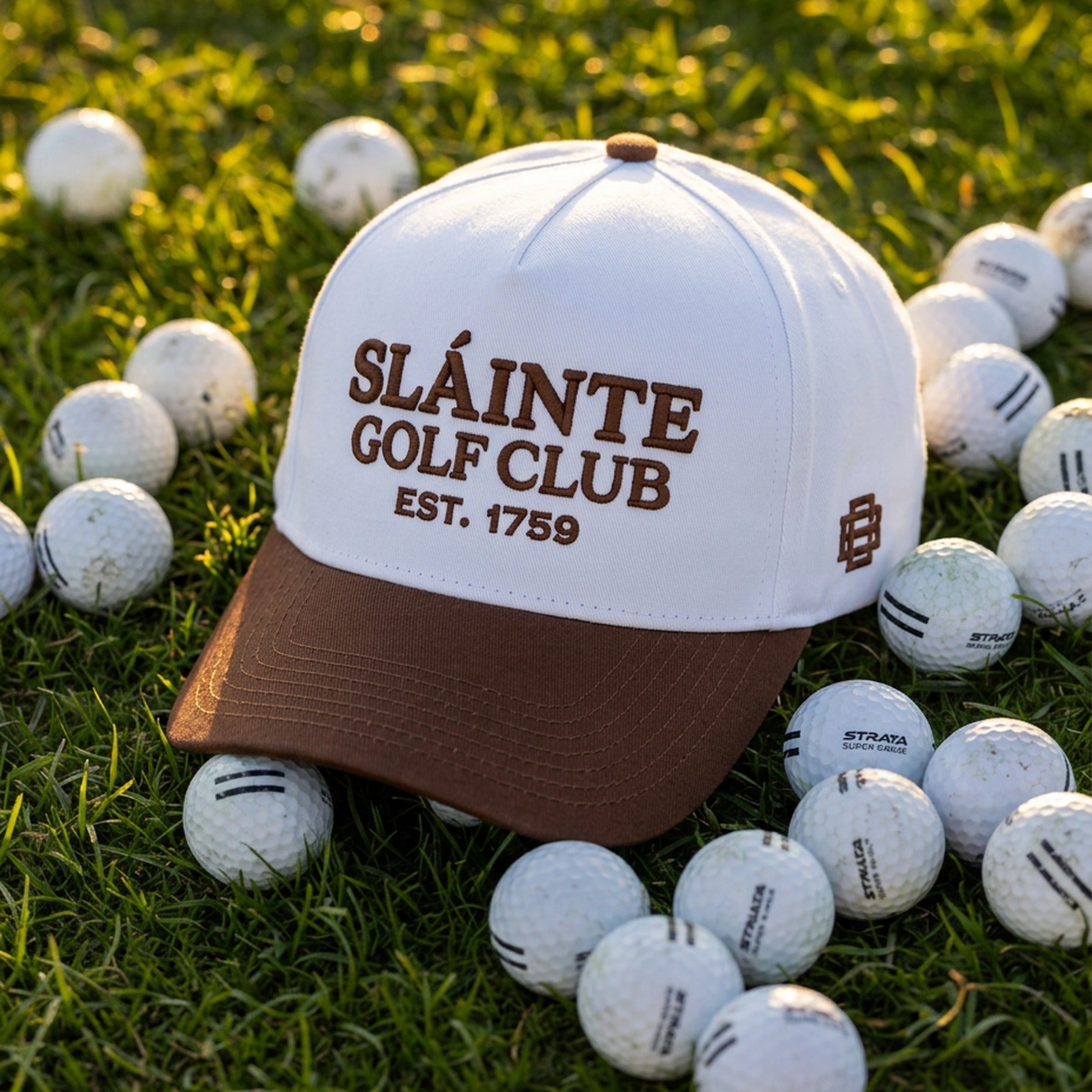 Sláinte Golf Club Cap - Natural/Brown
