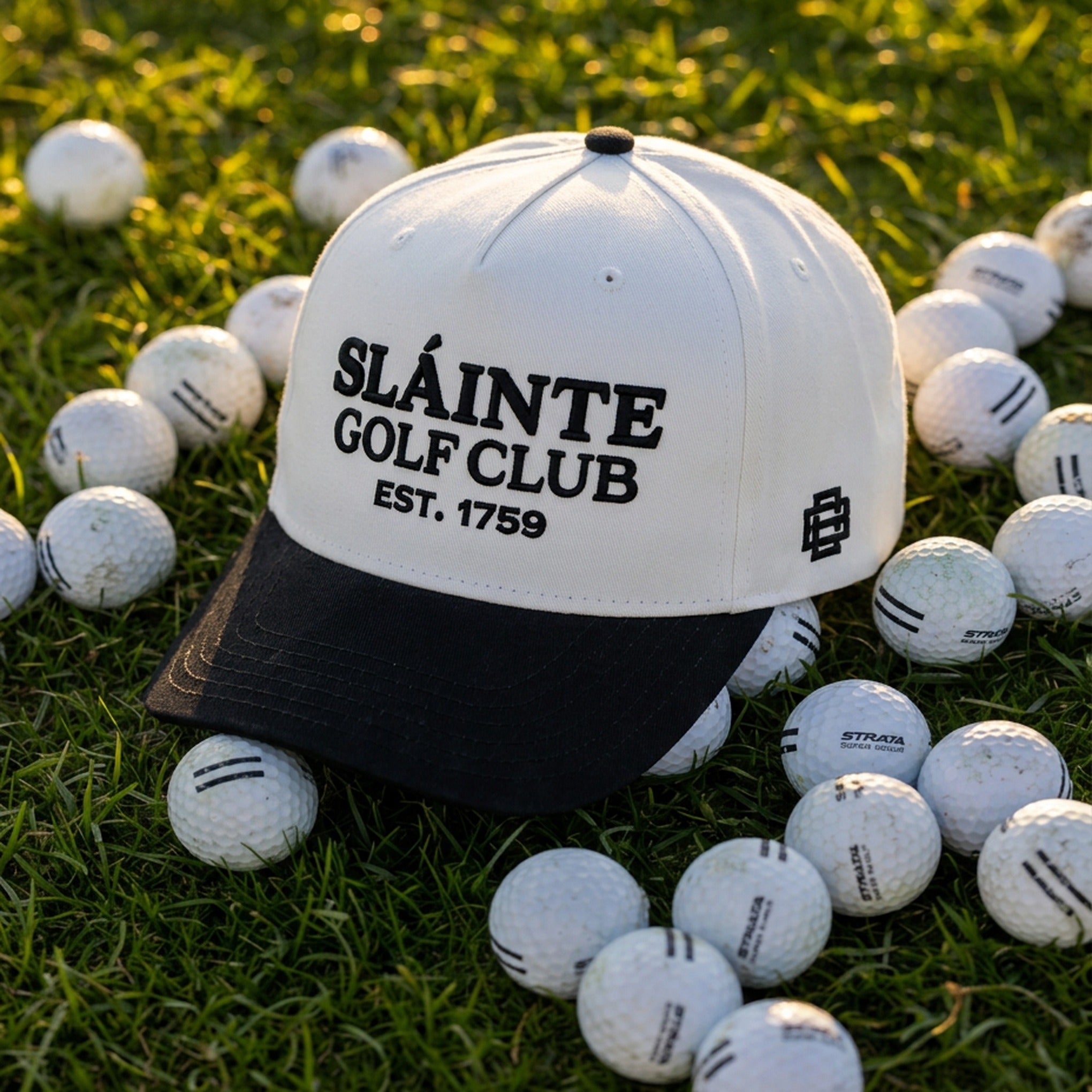 Sláinte Golf Club Cap - Natural/Black