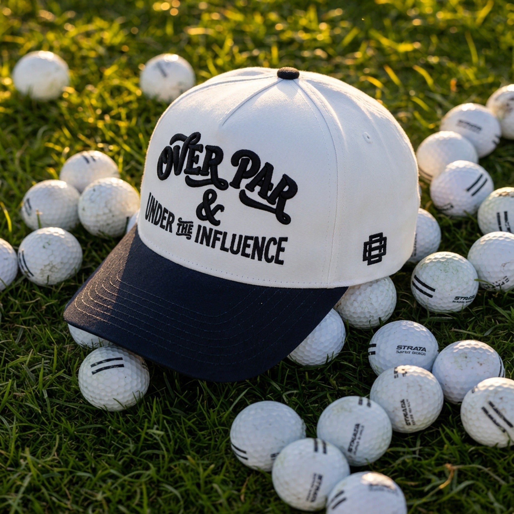 Over Par & Under The Influence Cap - Natural/Black