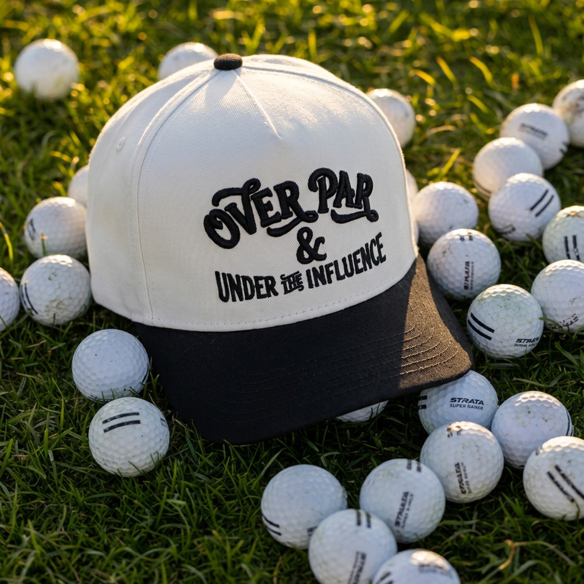 Over Par & Under The Influence Cap - Natural/Black