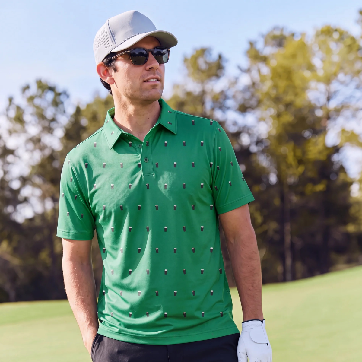 SPLIT THE TEE POLO - IRISH GREEN