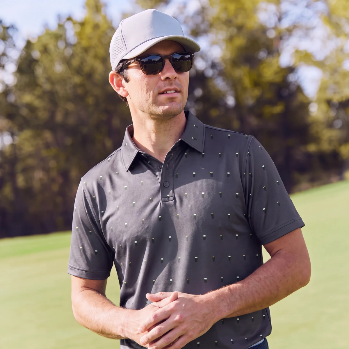 SPLIT THE TEE POLO - CARBON GREY