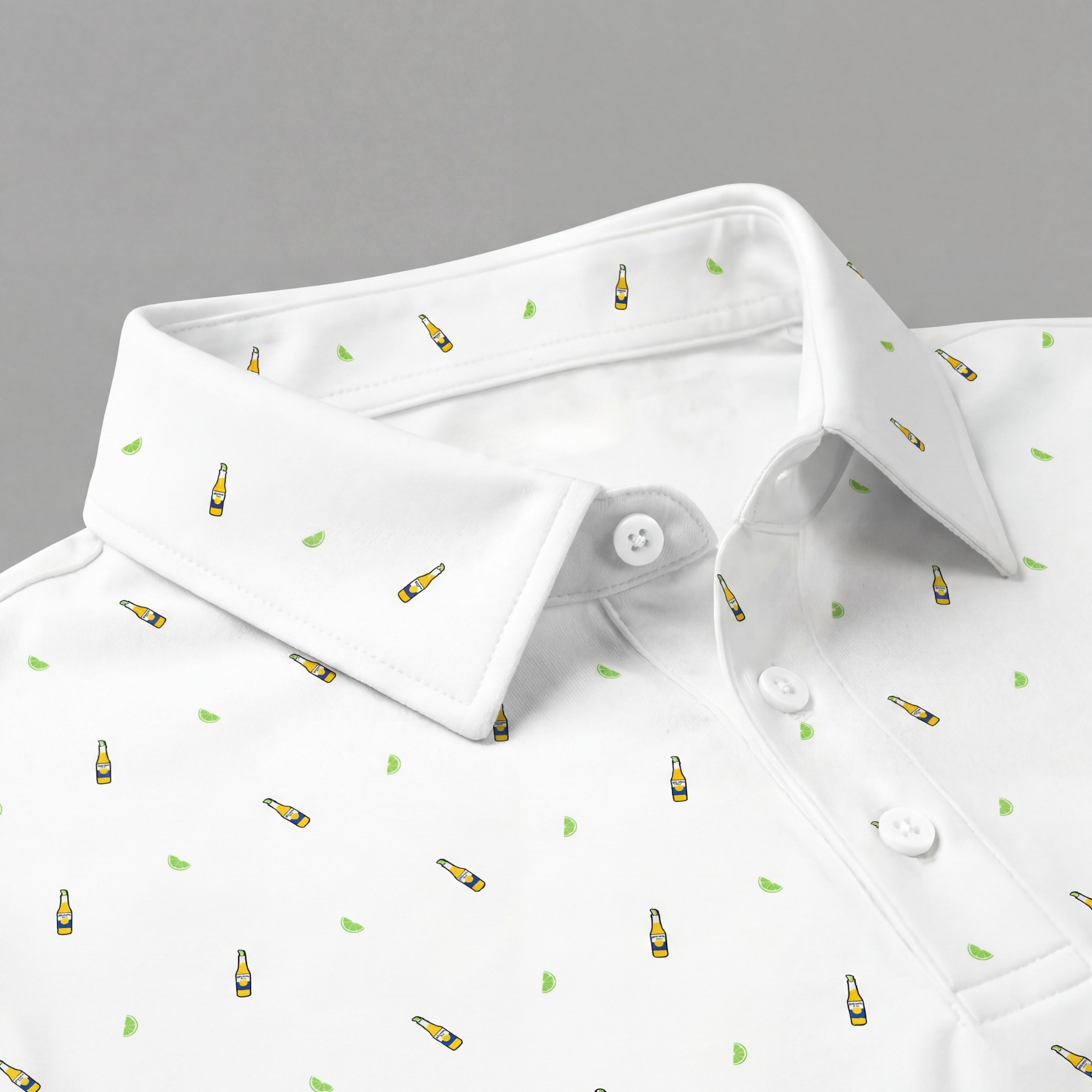 LIME WEDGE - WHITE POLO
