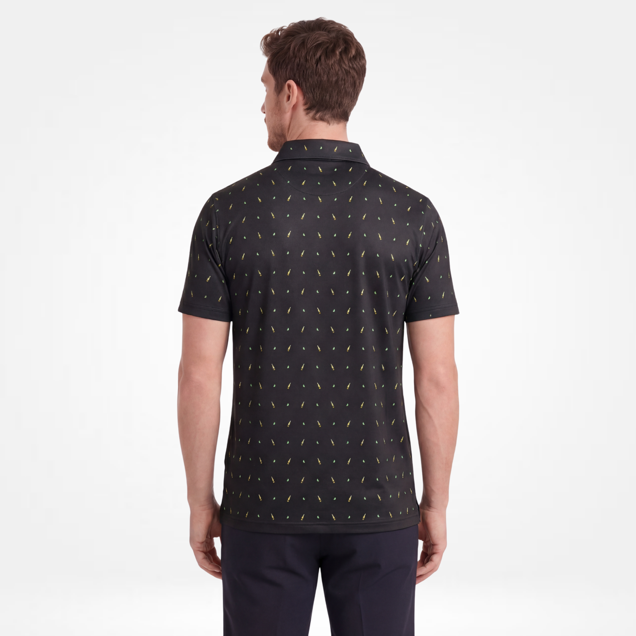 LIME WEDGE - BLACK POLO