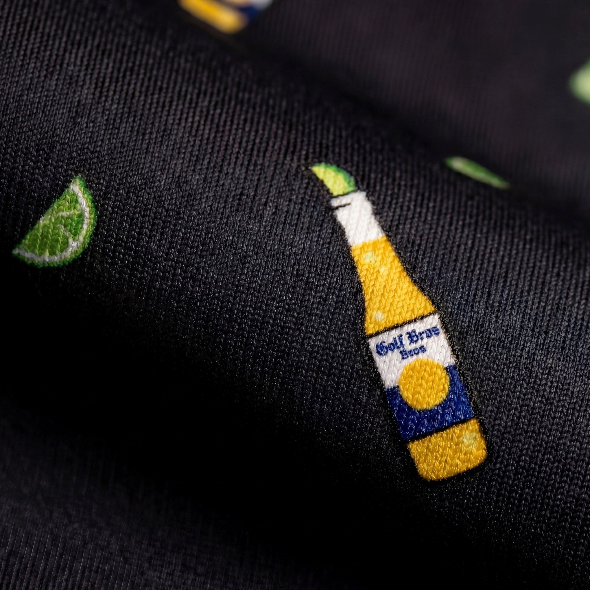 LIME WEDGE - BLACK POLO