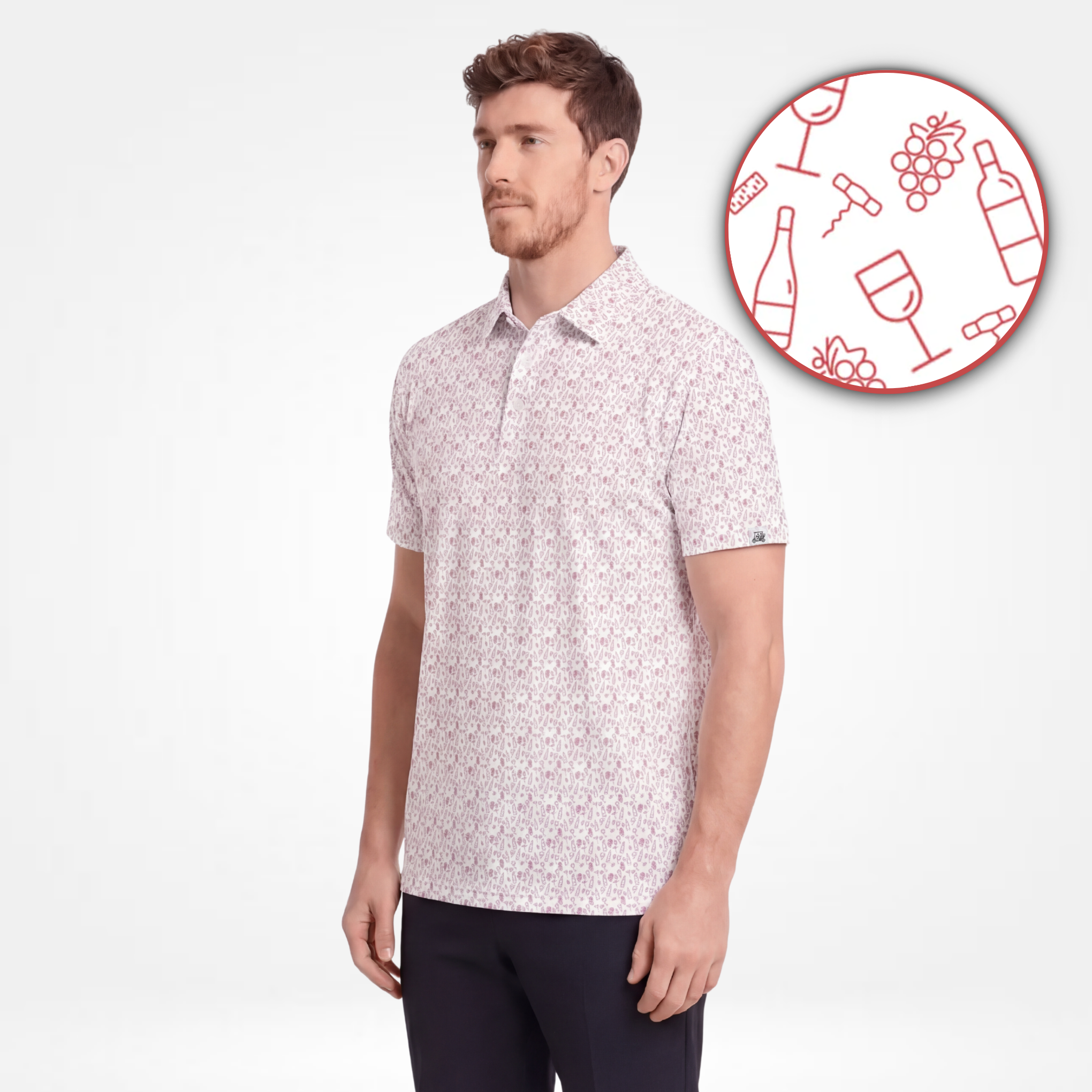 MERLOT CLUB - WHITE POLO