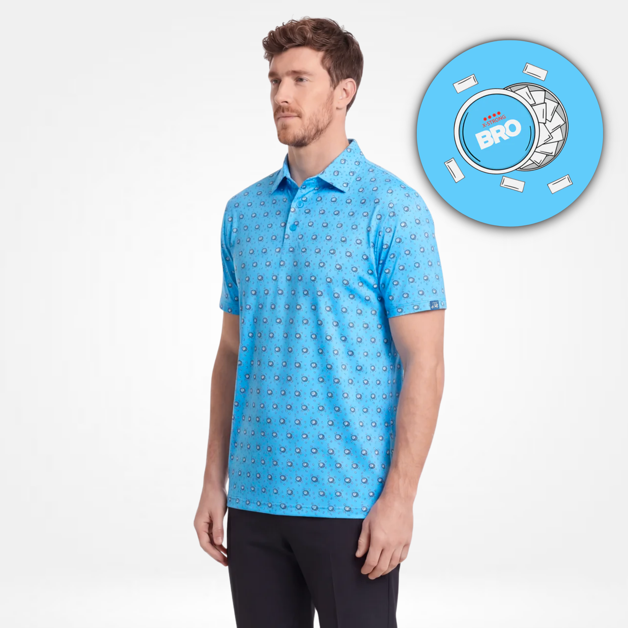 LIP PILLOW - BLUE POLO