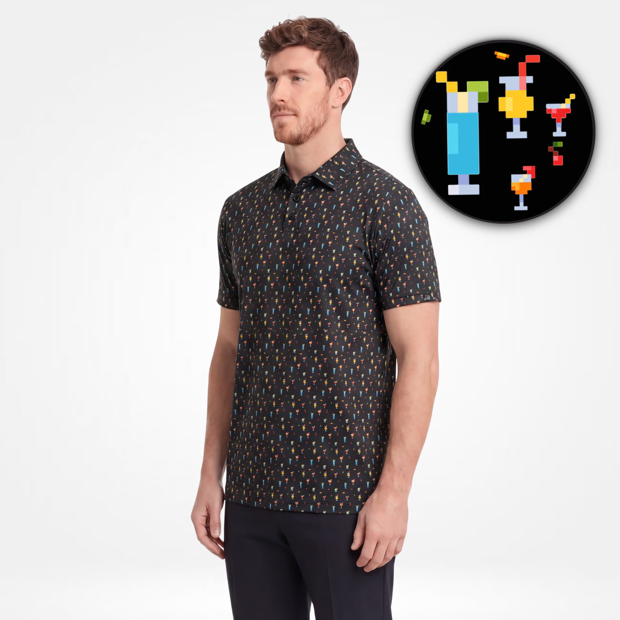 RETRO REFRESH - BLACK POLO