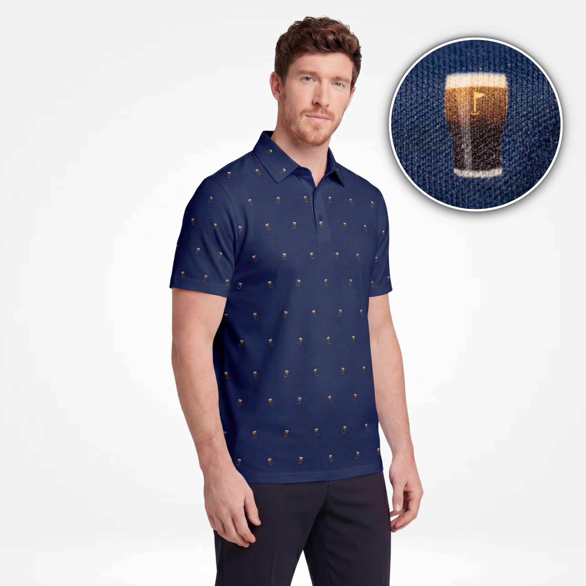 SPLIT THE G - NAVY POLO