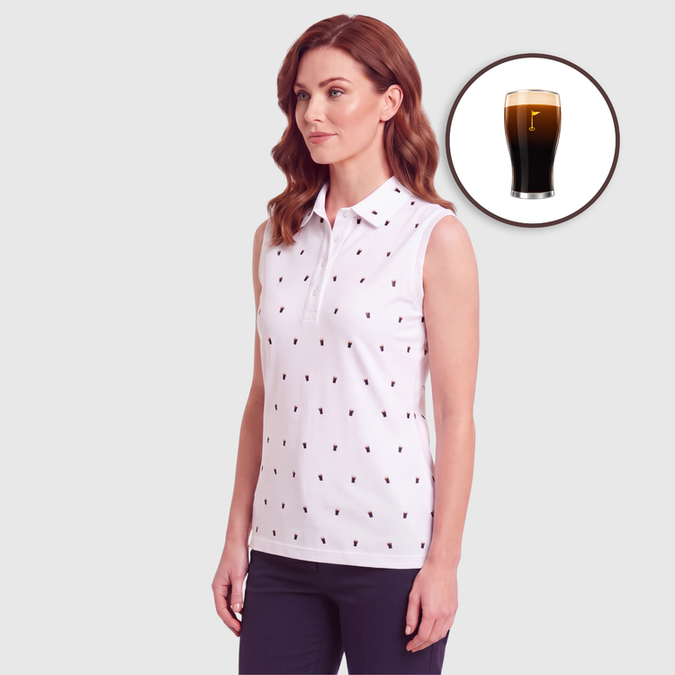 SPLIT THE G WOMENS POLO - WHITE