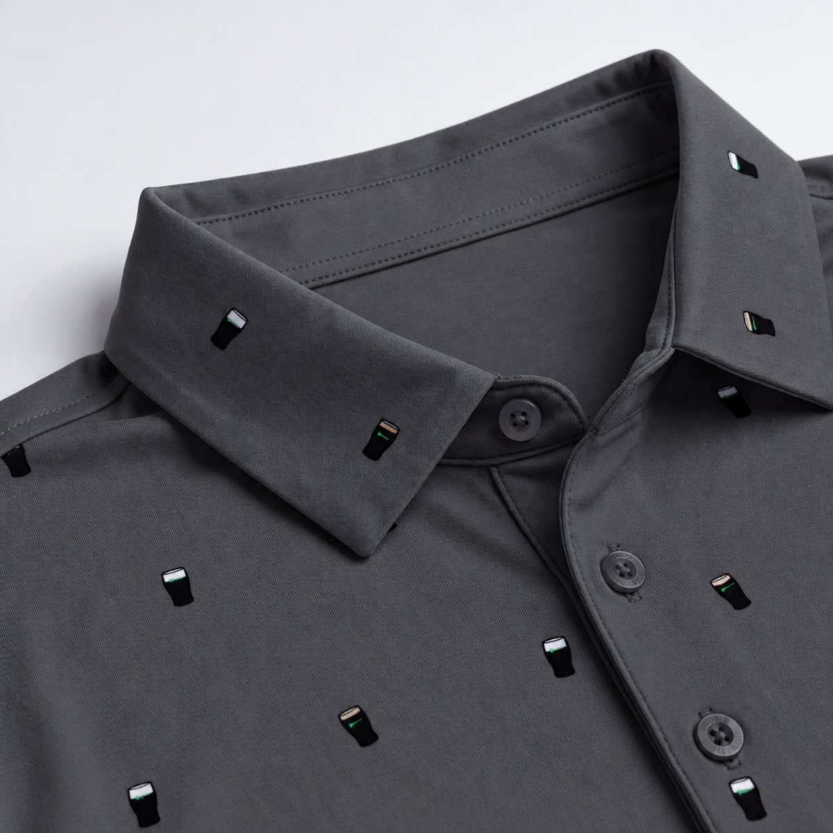SPLIT THE TEE POLO - CARBON GREY