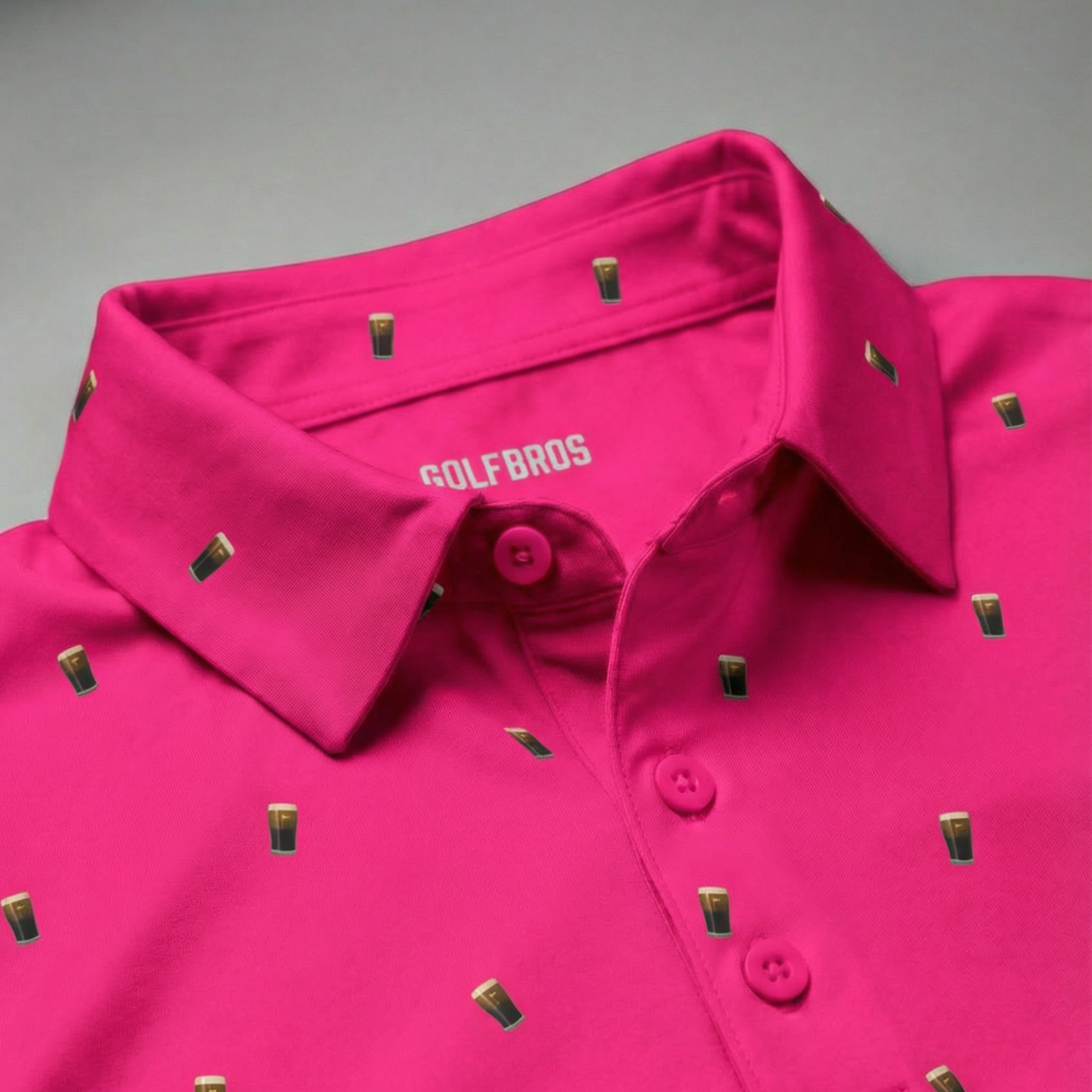 SPLIT THE G - HOT PINK WOMENS POLO
