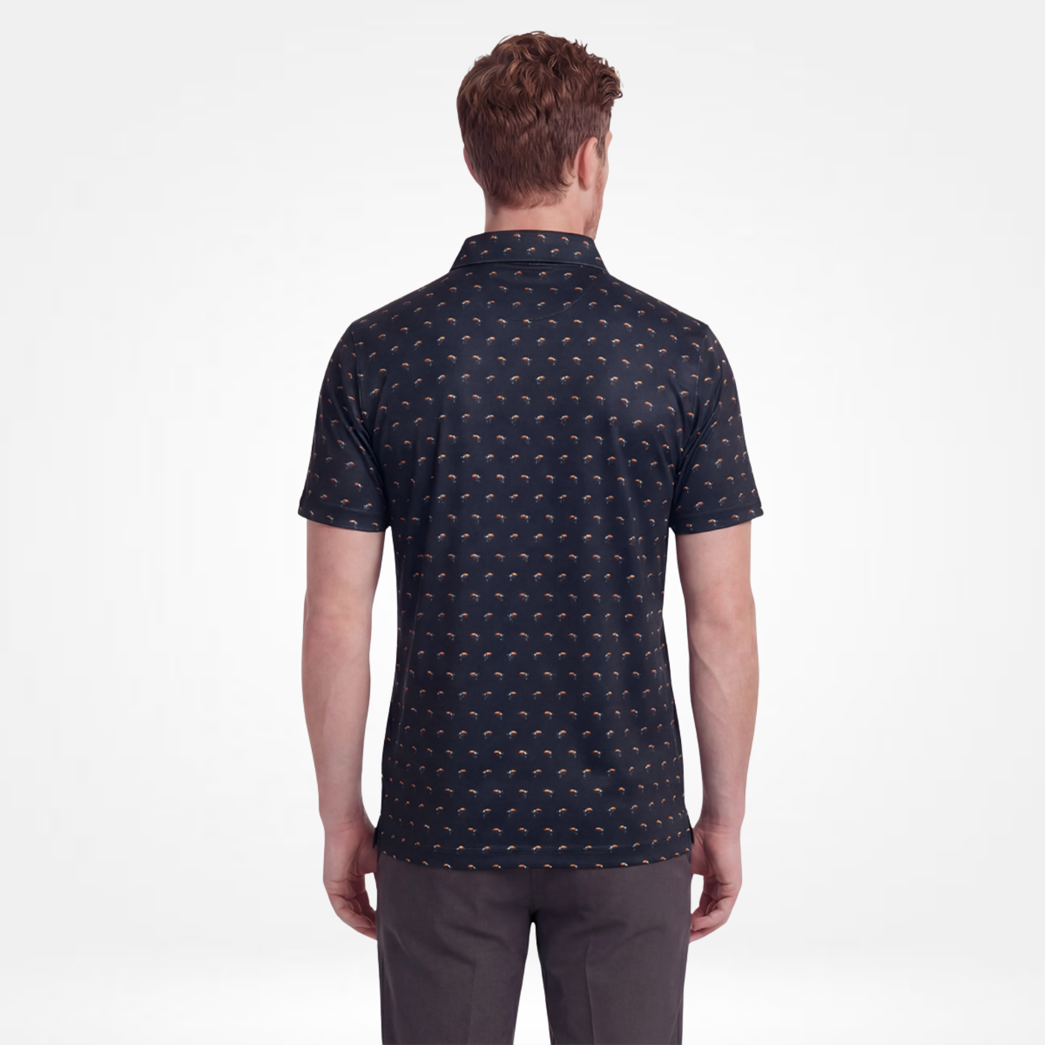 Tipsy Toucan - Black - Men's Golf Polo Shirt