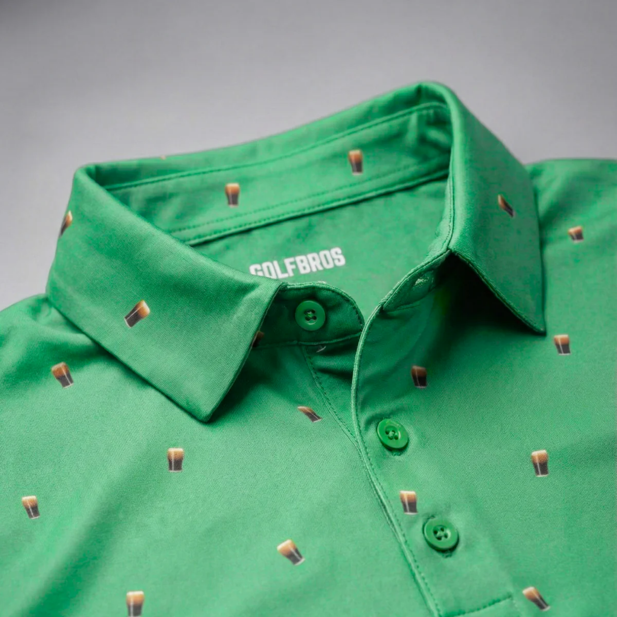 Split The G Irish Green - Irish Stout Men's Golf Polo | Golf Bros