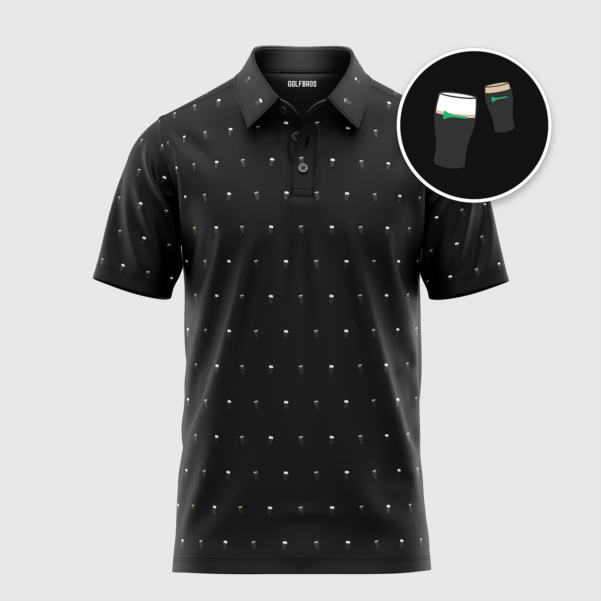SPLIT THE TEE POLO - BLACK