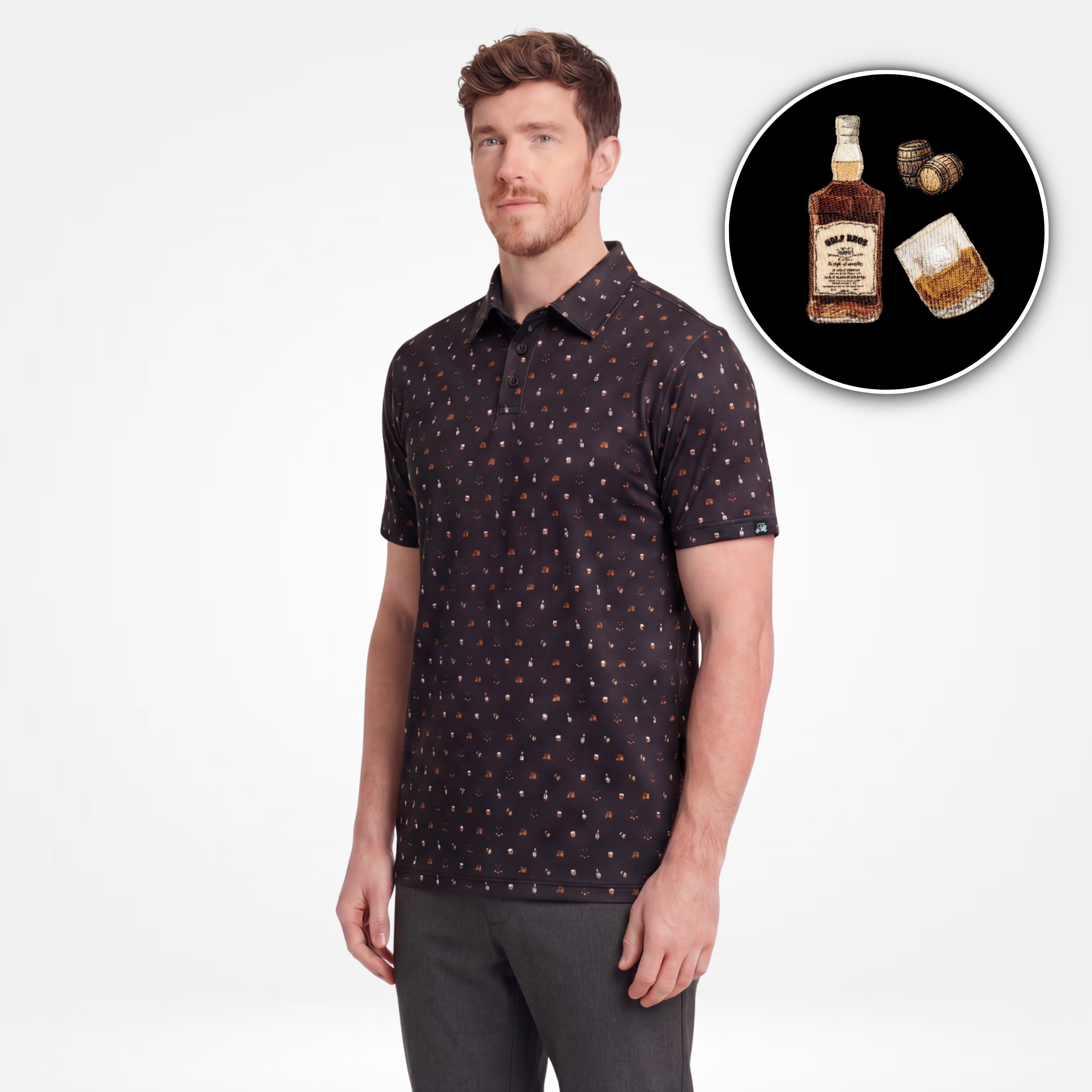 Whiskey Reserve - Black - Men's Golf Polo Shirt