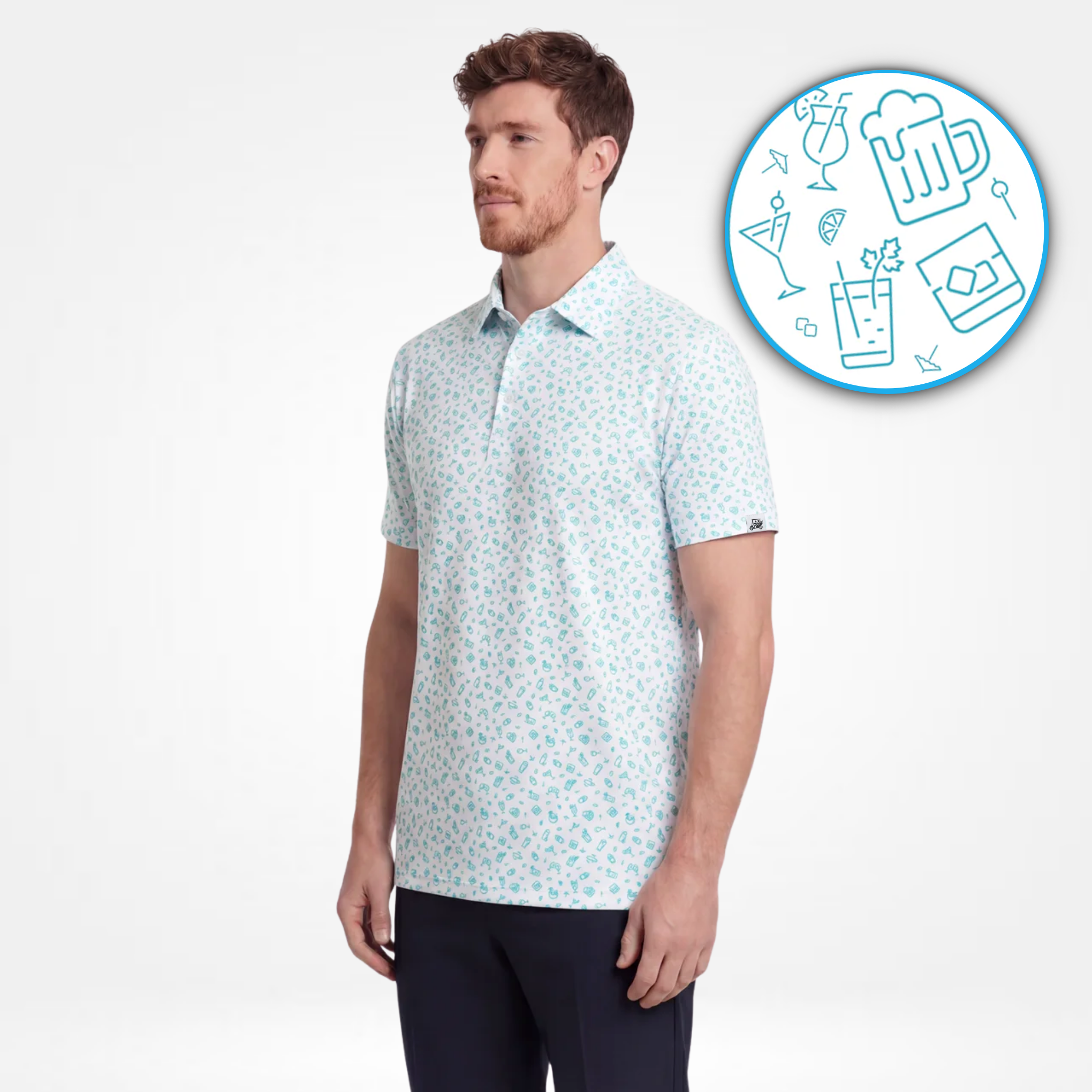BIRDIE BUZZ - TEAL POLO