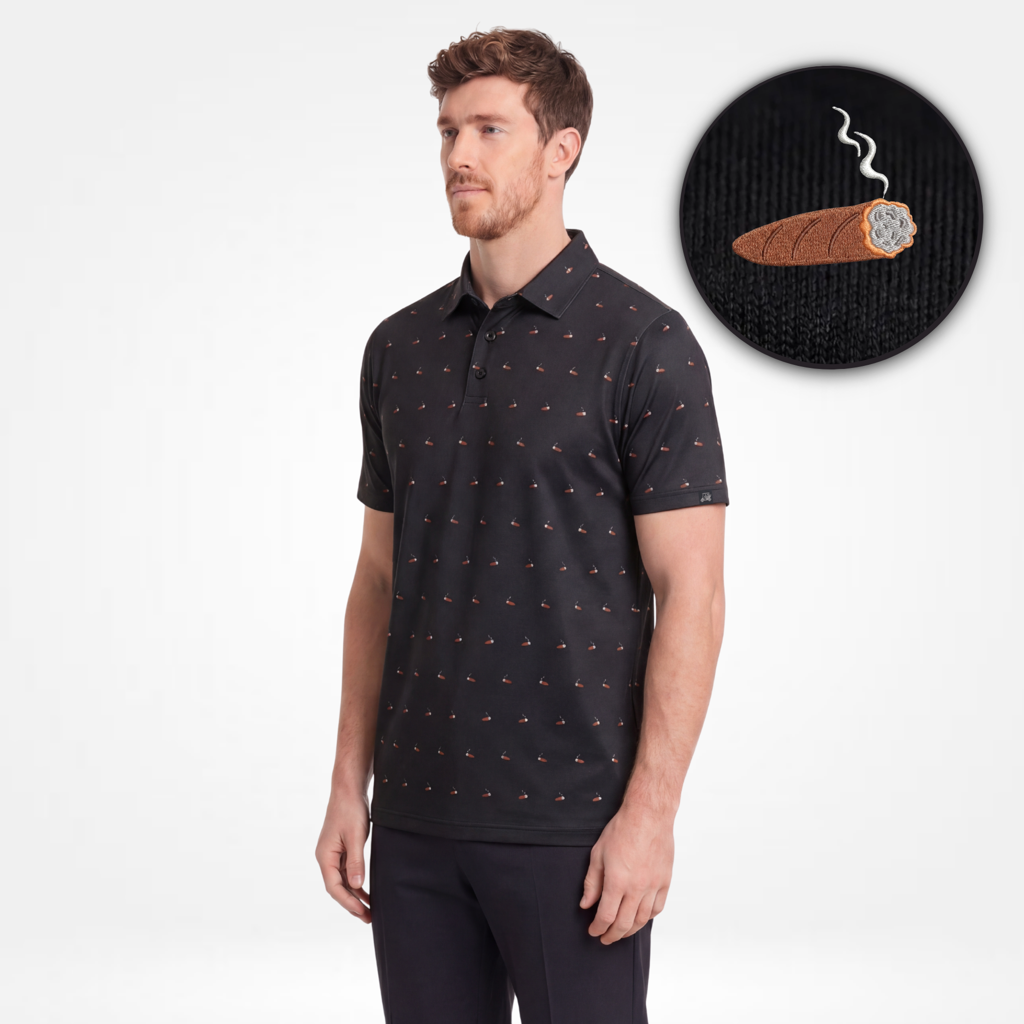 FAIRWAY FLAME - BLACK POLO
